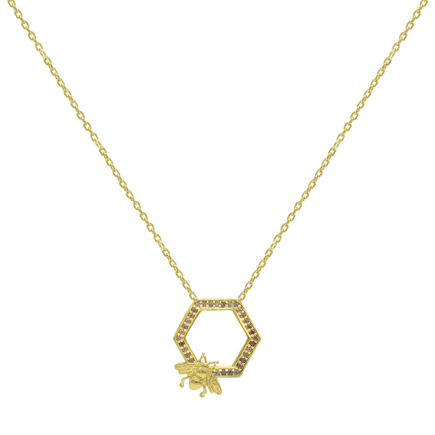 BEE Hexagon Necklace
