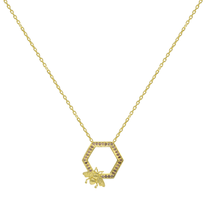 BEE Hexagon Necklace