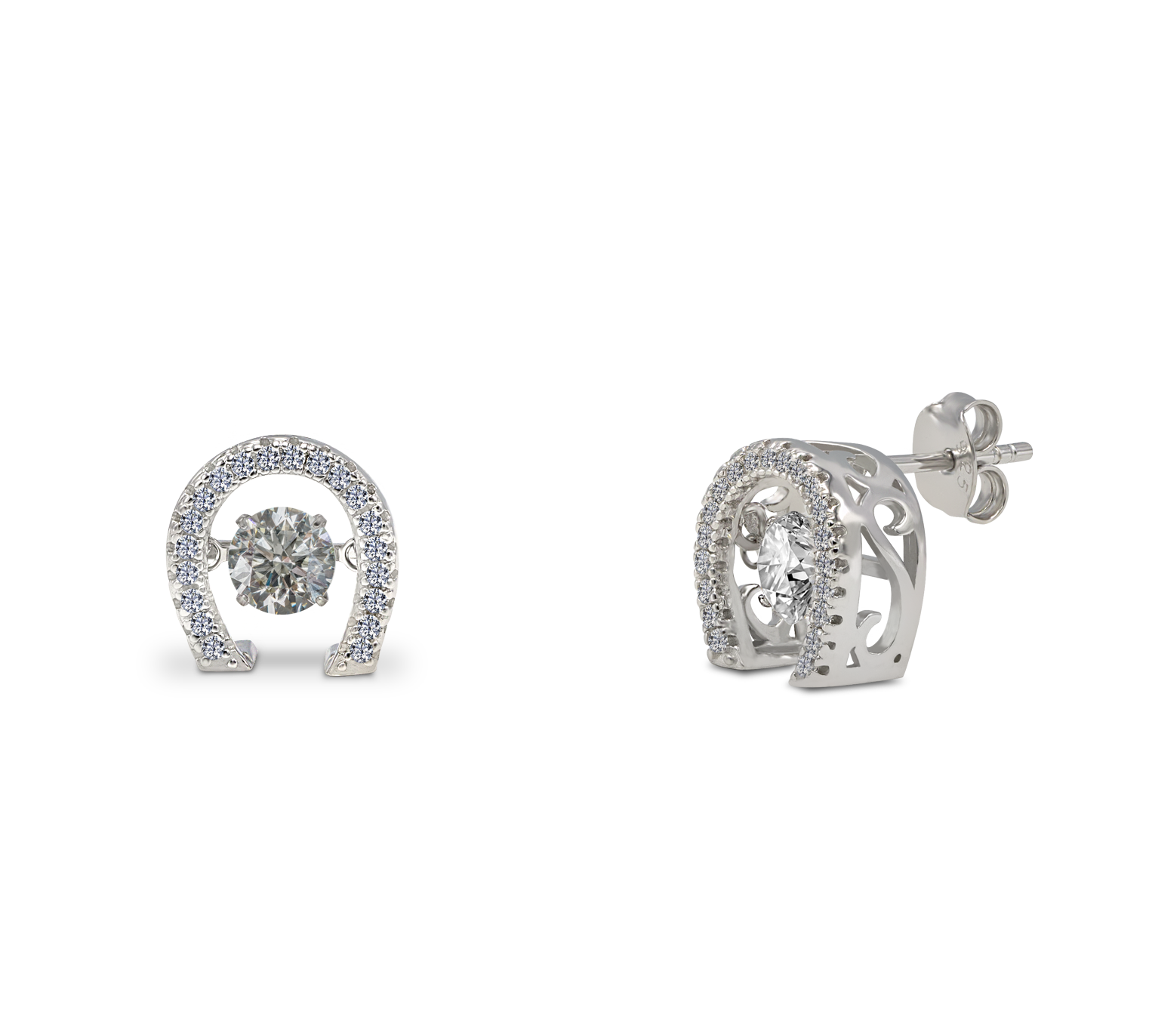 HORSESHOE Dancing Stone Earrings - BAIGAL