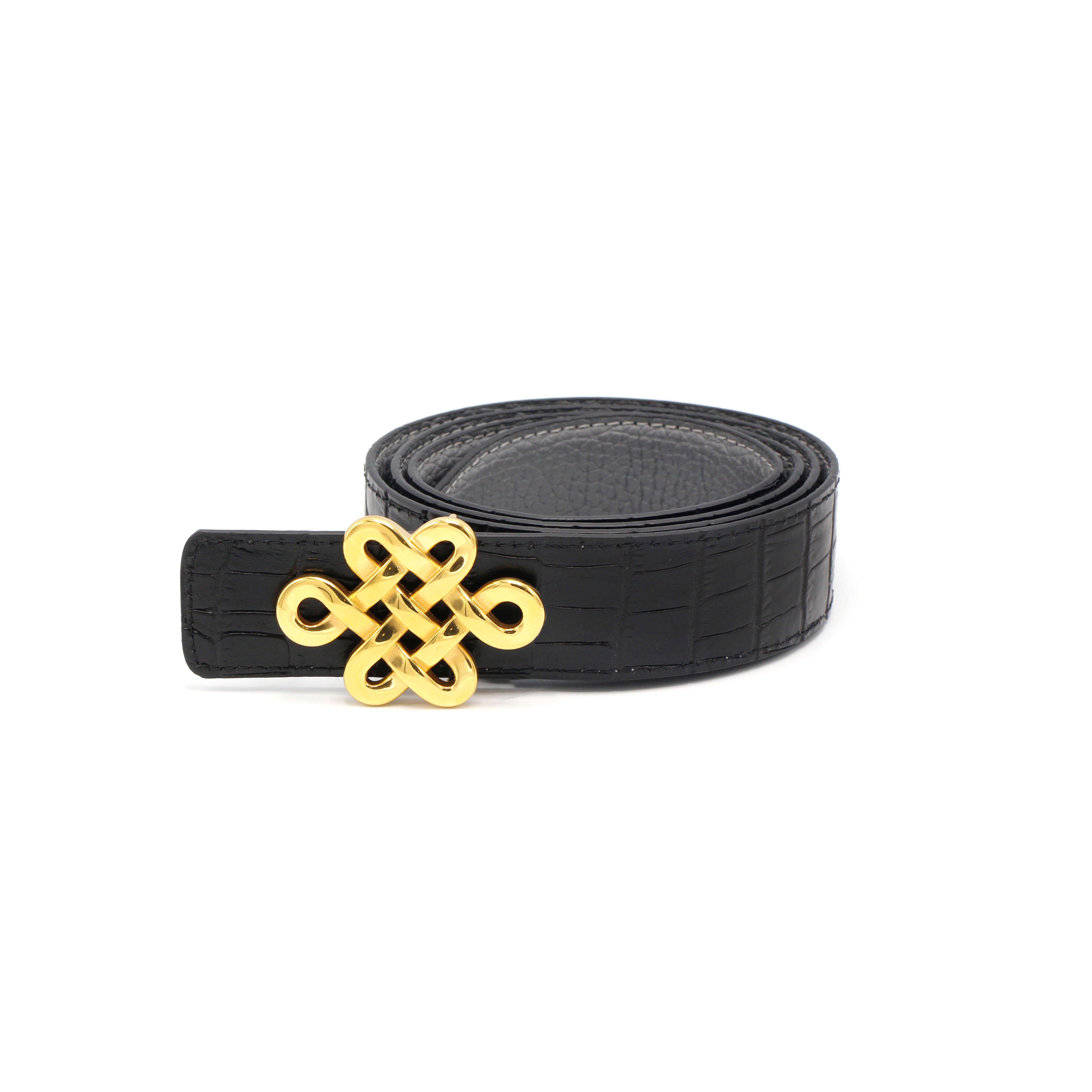 ULZII Men's Reversible Belt, Gray & Black - BAIGAL