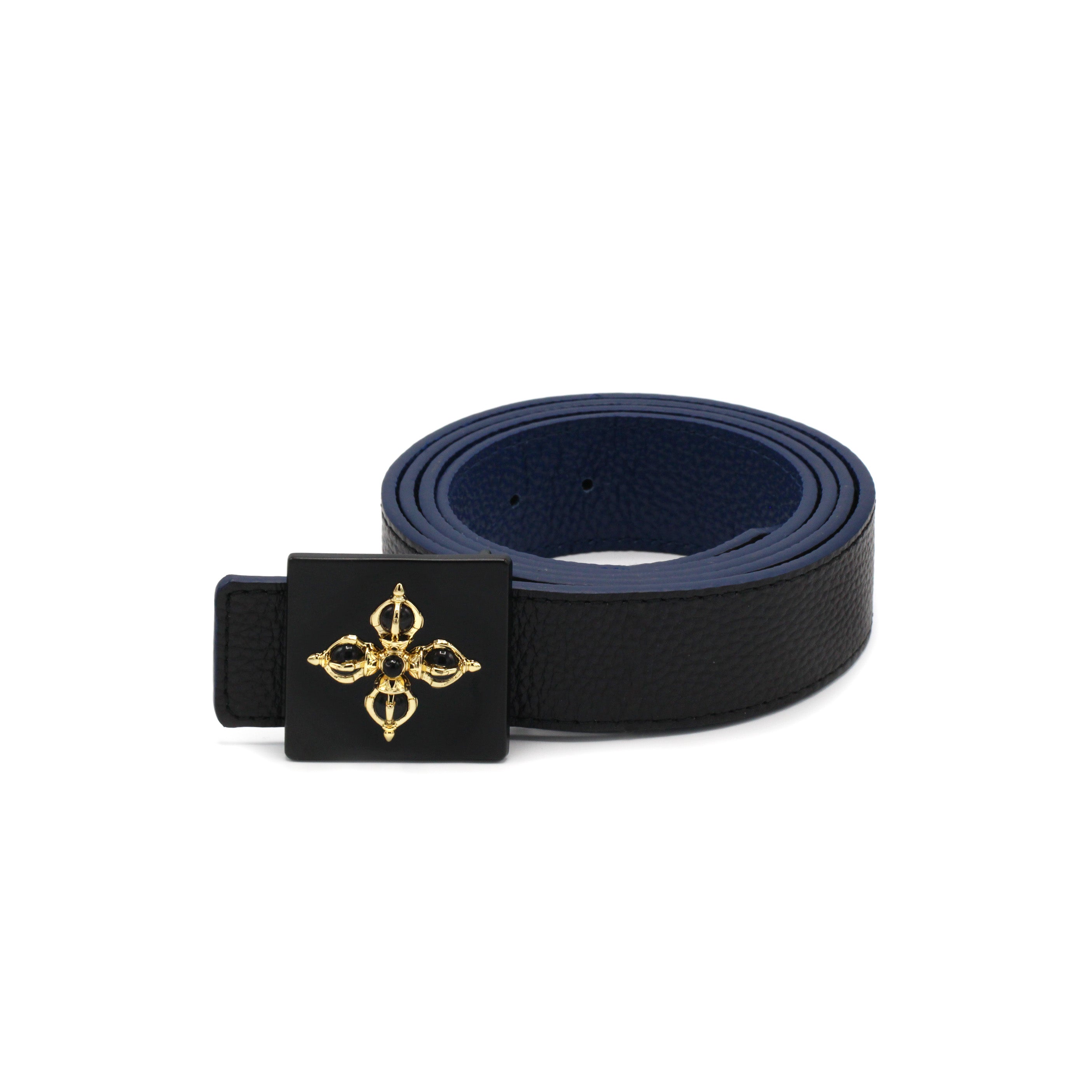 OCHIR Men's Reversible Belt, Black & Navy - BAIGAL