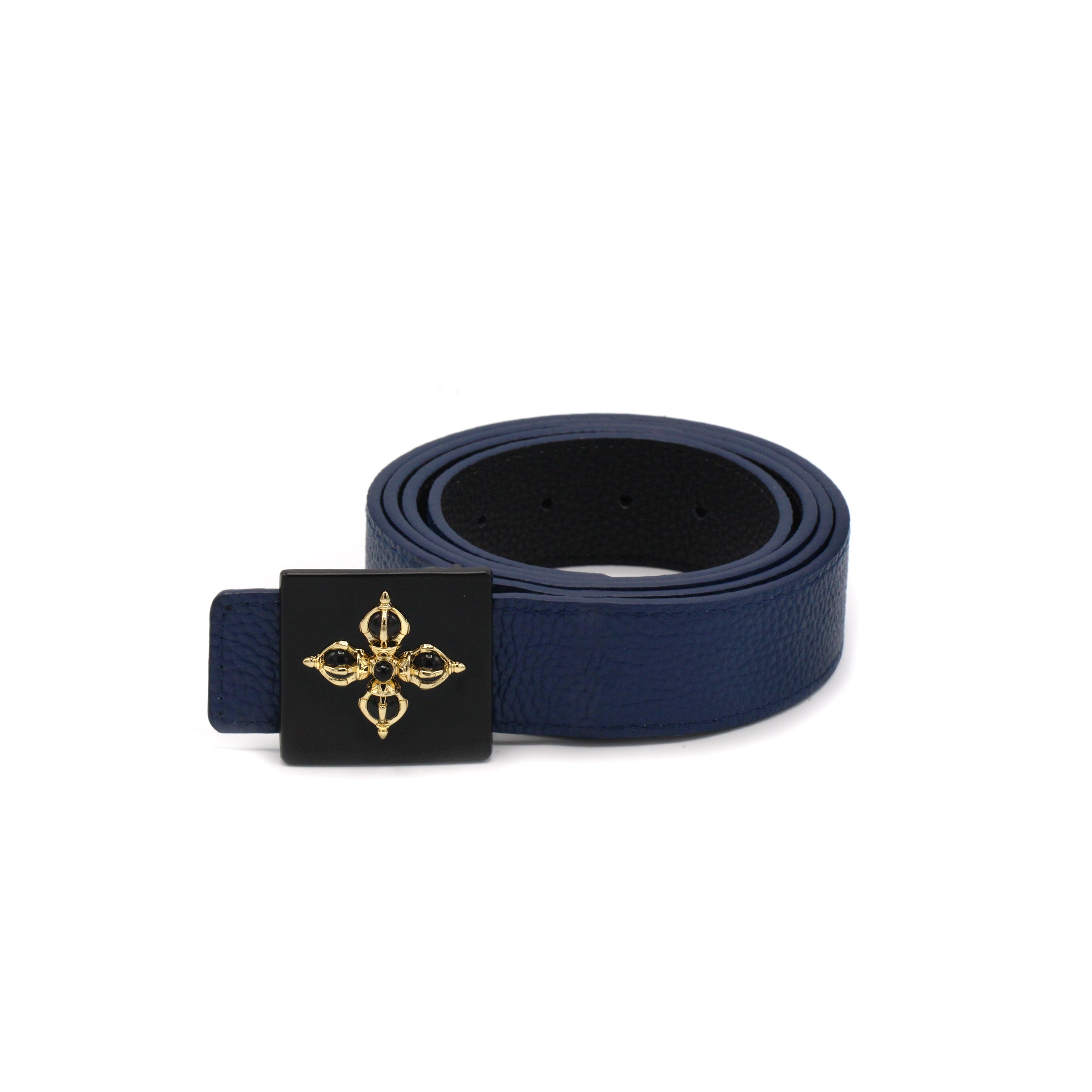 OCHIR Men's Reversible Belt, Black & Navy - BAIGAL