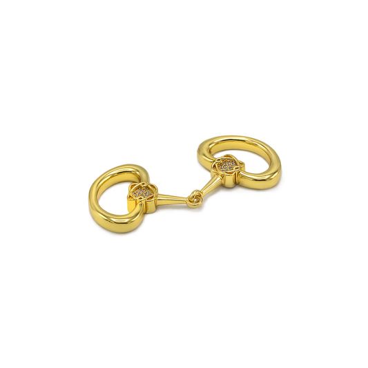 TUVURGUU Snaffle Bit Scarf Ring, Yellow Gold