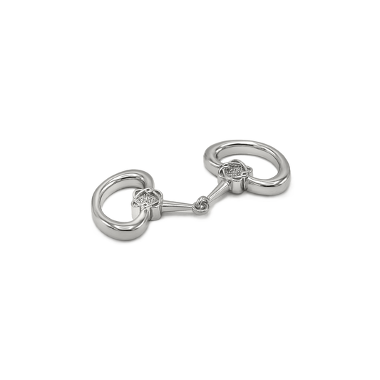 TUVURGUU Horsebit Scarf Ring, White Gold