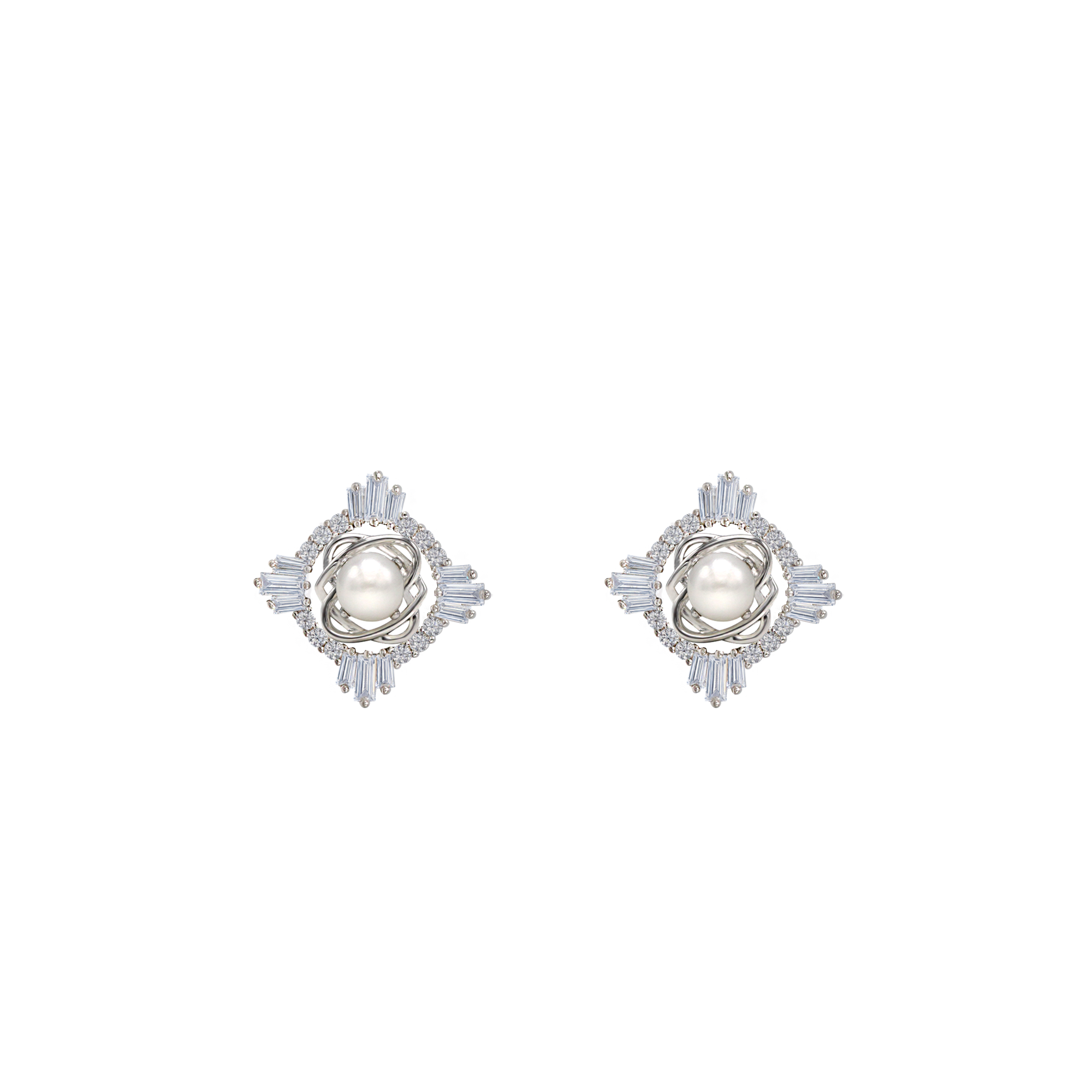 BAIGAL Crowned Stud Earrings - BAIGAL