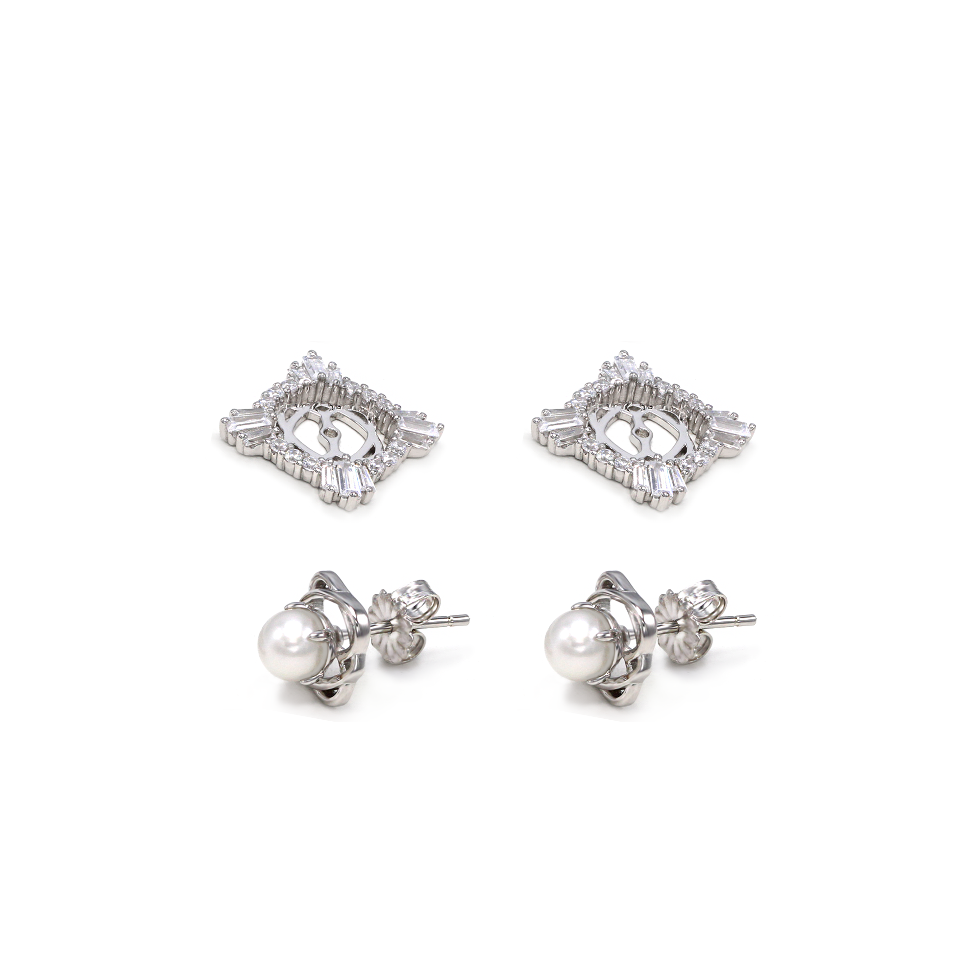 BAIGAL Crowned Stud Earrings - BAIGAL