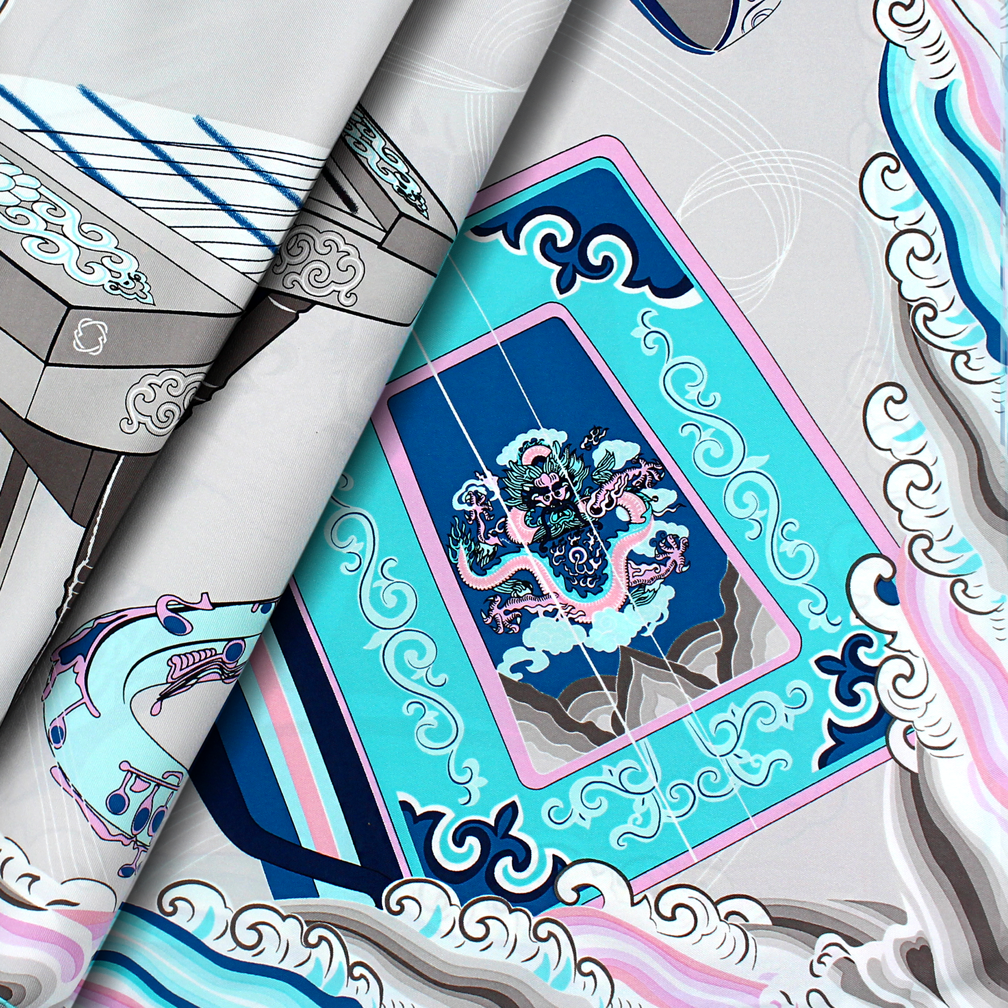 MUSIC Scarf, Gray - BAIGAL