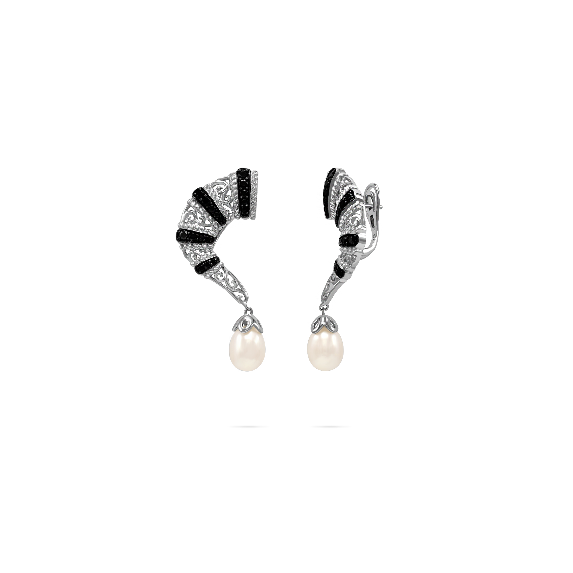 QUEEN Drop Earrings, Baroque Pearls - BAIGAL