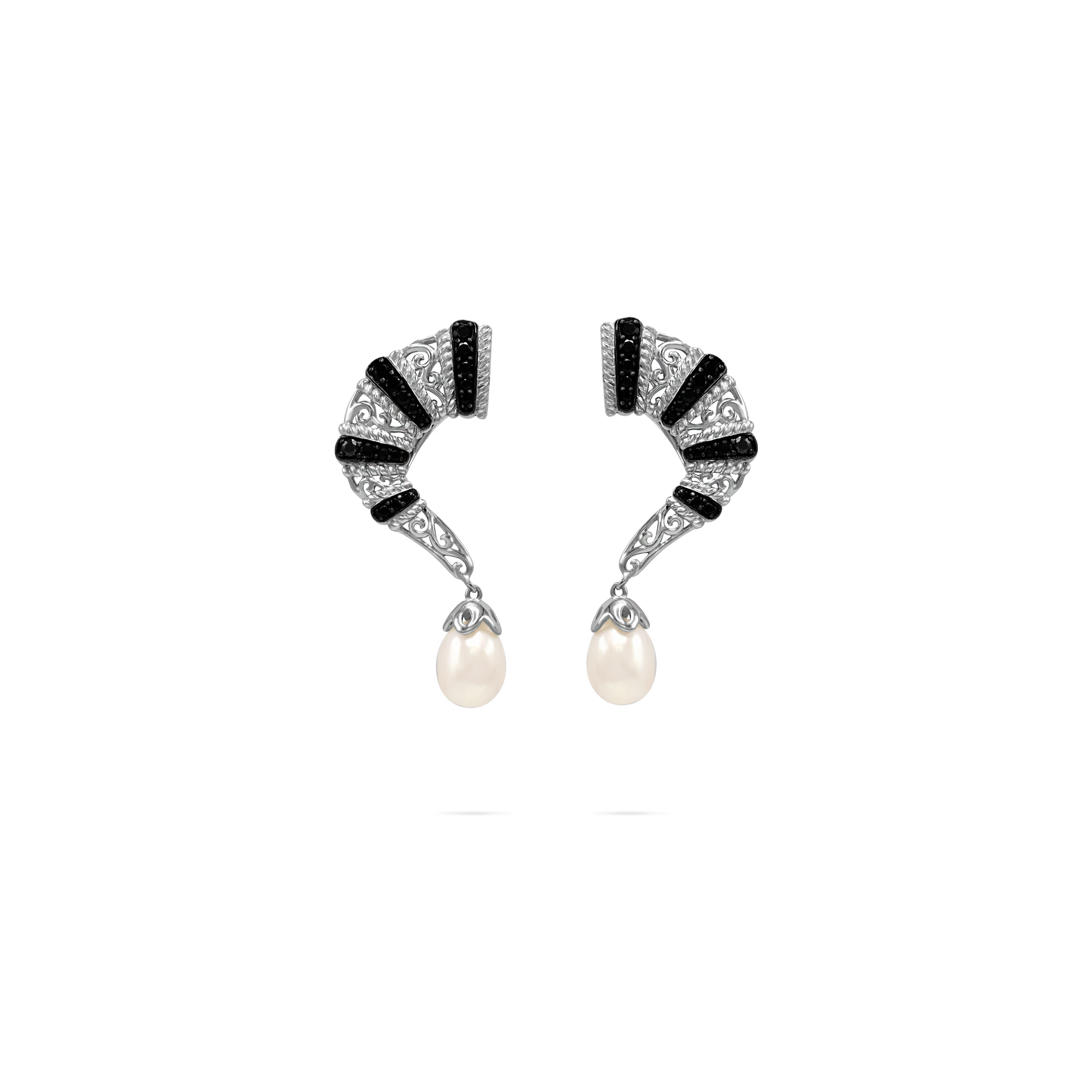 QUEEN Drop Earrings, Baroque Pearls - BAIGAL