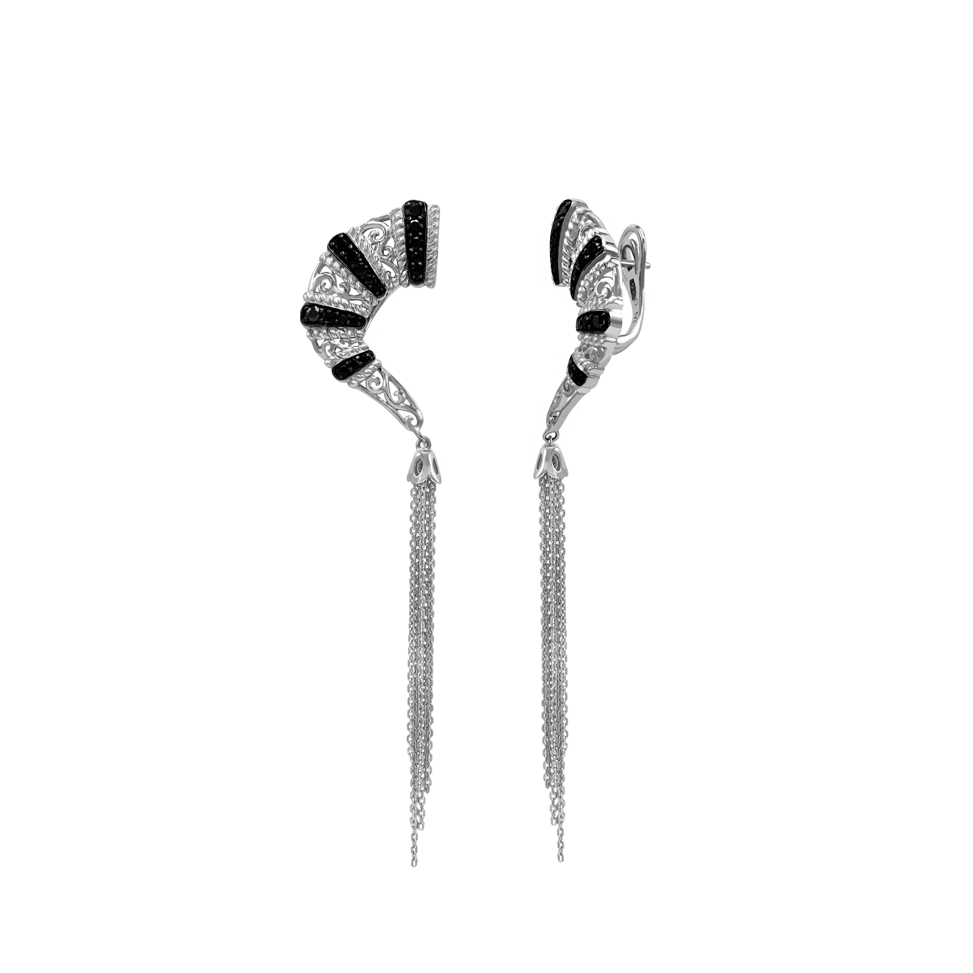 QUEEN Drop Earrings, Chains - BAIGAL
