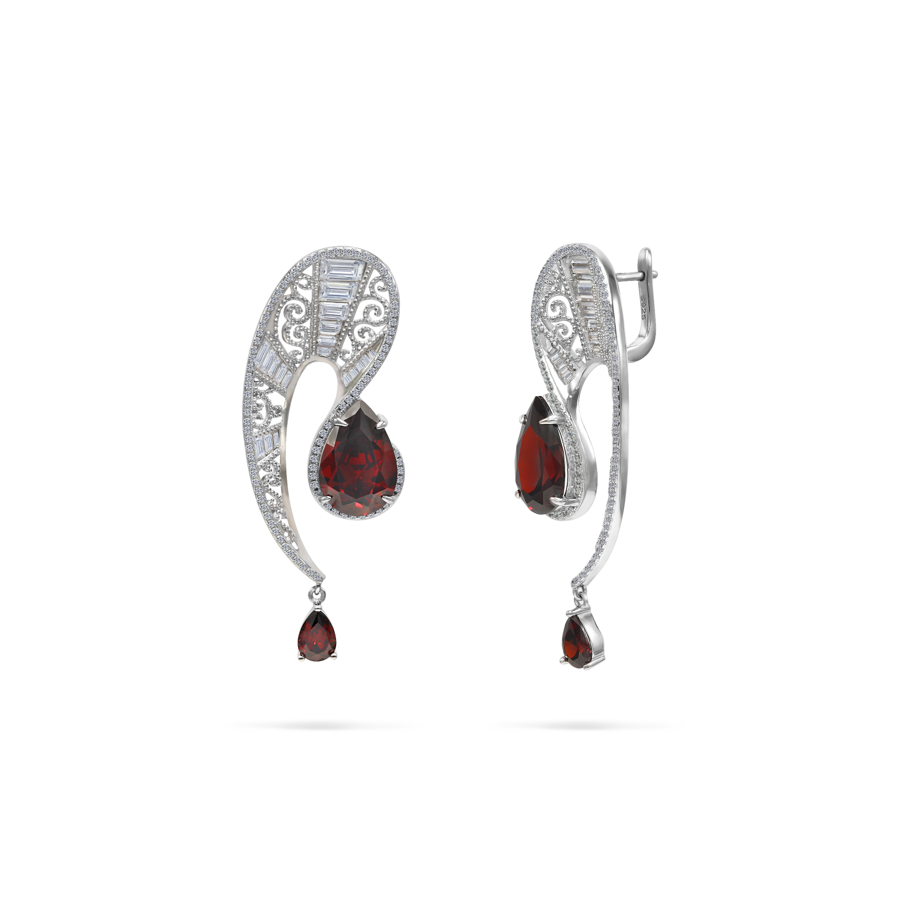 QUEEN Earrings, Red - BAIGAL