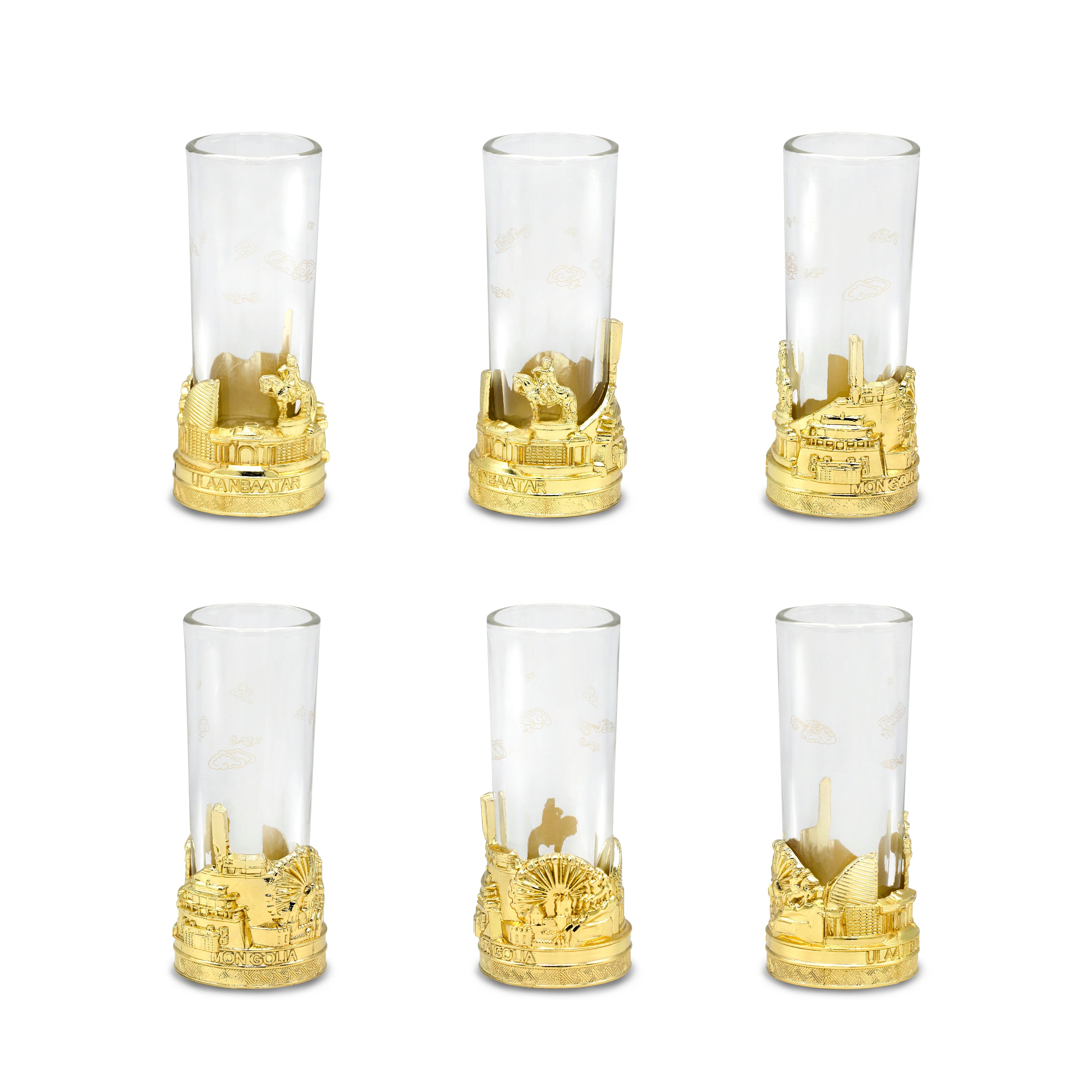 ULAANBAATAR Shot Glass, Gold - BAIGAL