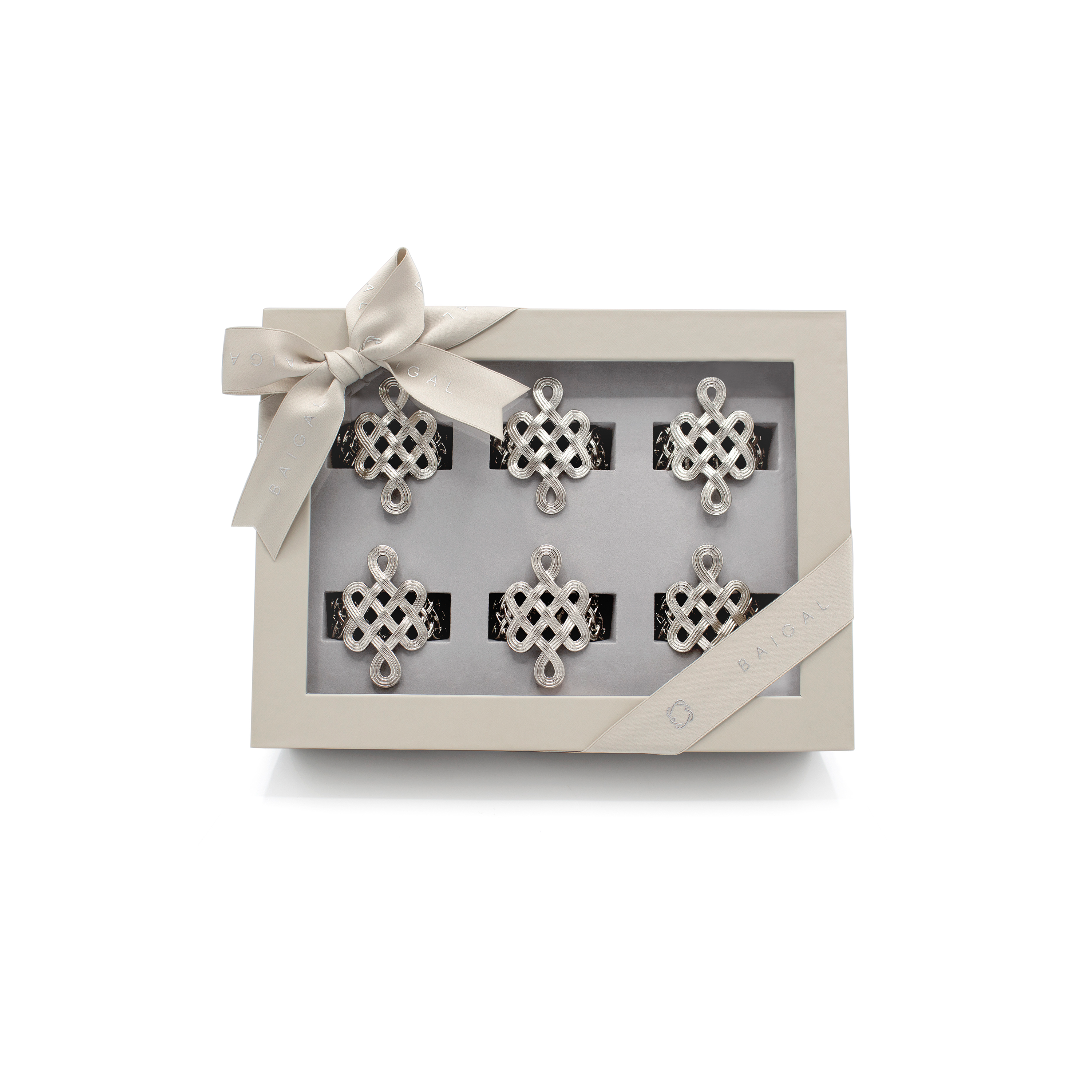 ULZII Napkin Rings, Silver