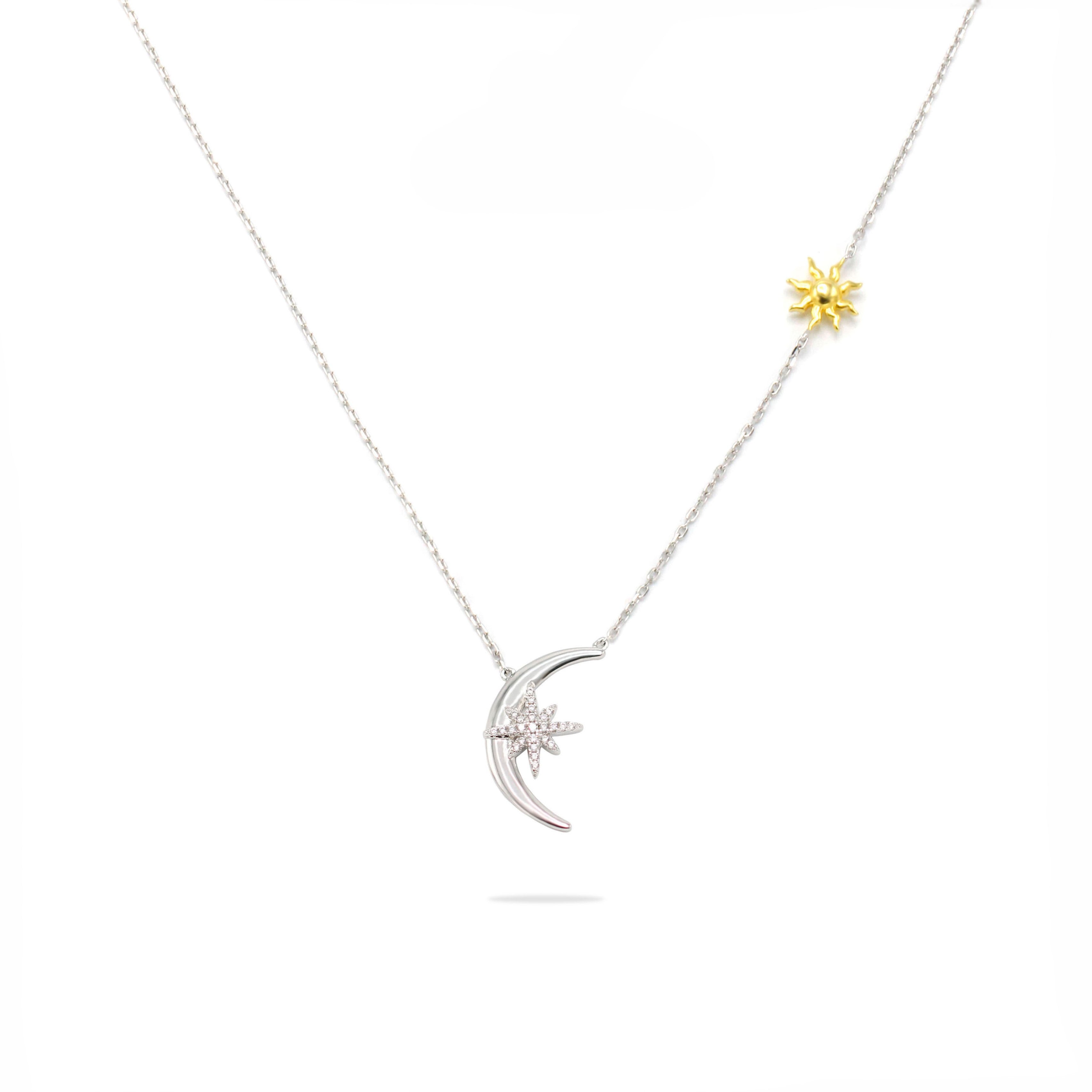 SUN, MOON & STAR Necklace - BAIGAL