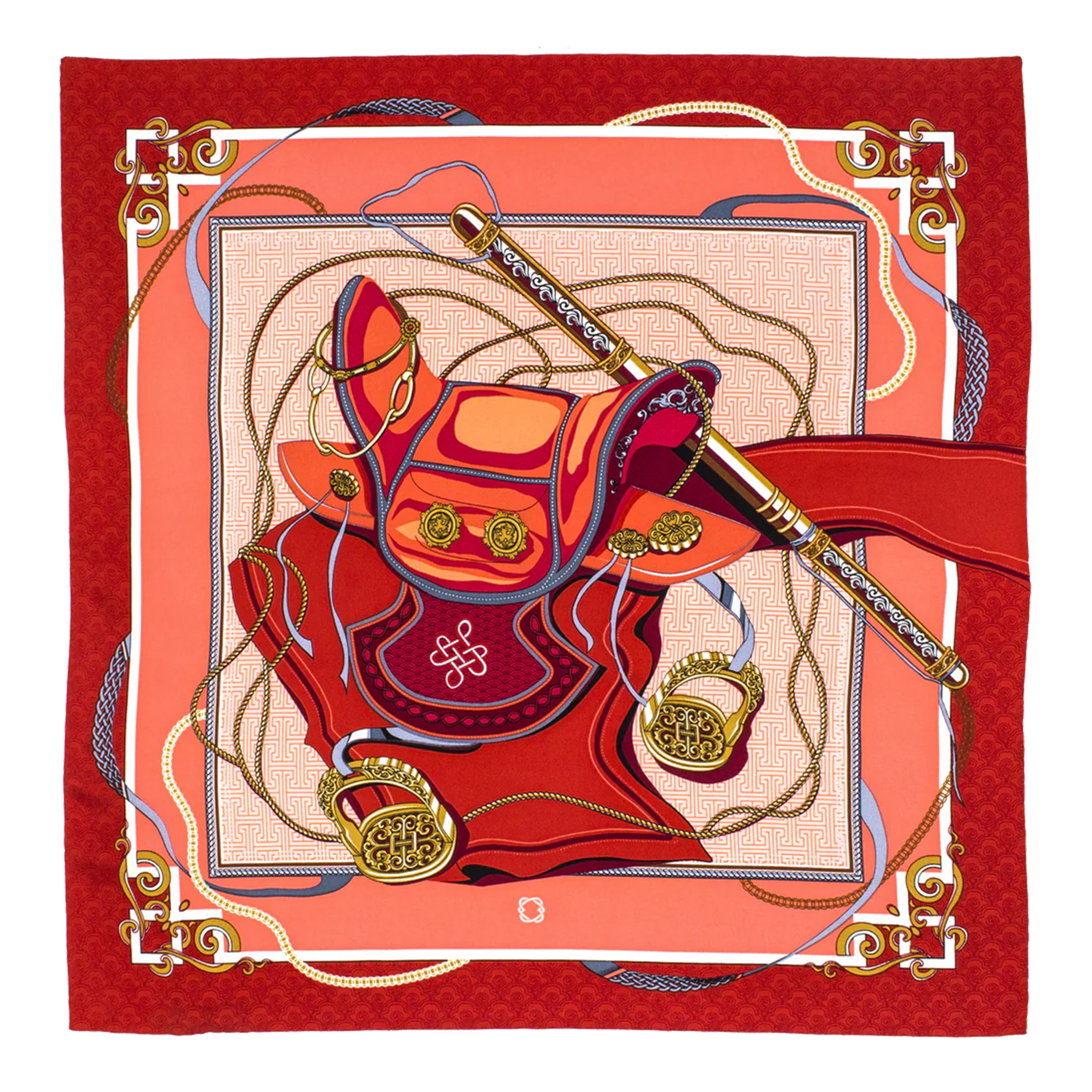 TUVURGUU Scarf, Small, Red - BAIGAL
