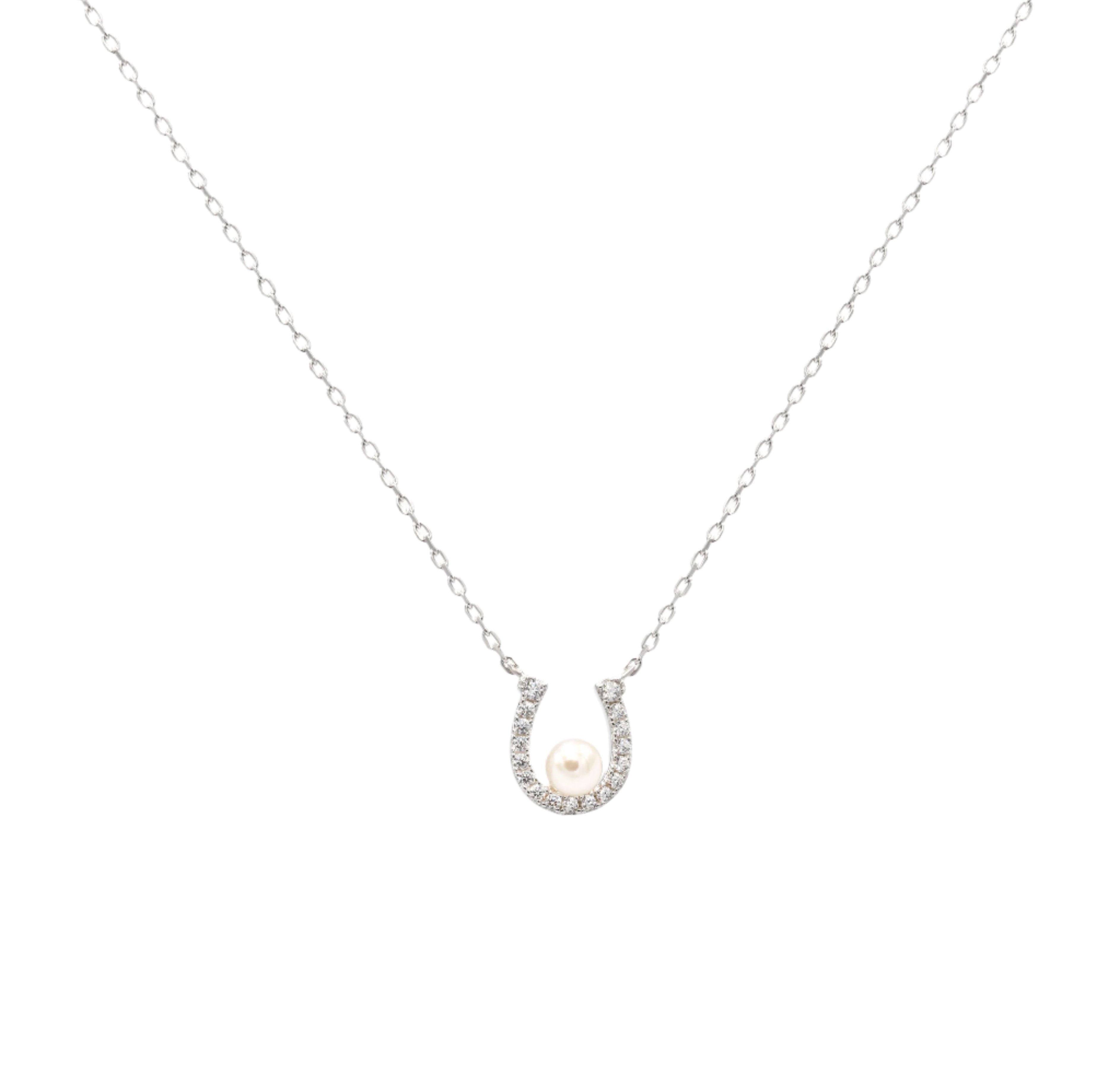 HORSESHOE Pearl Necklace - BAIGAL