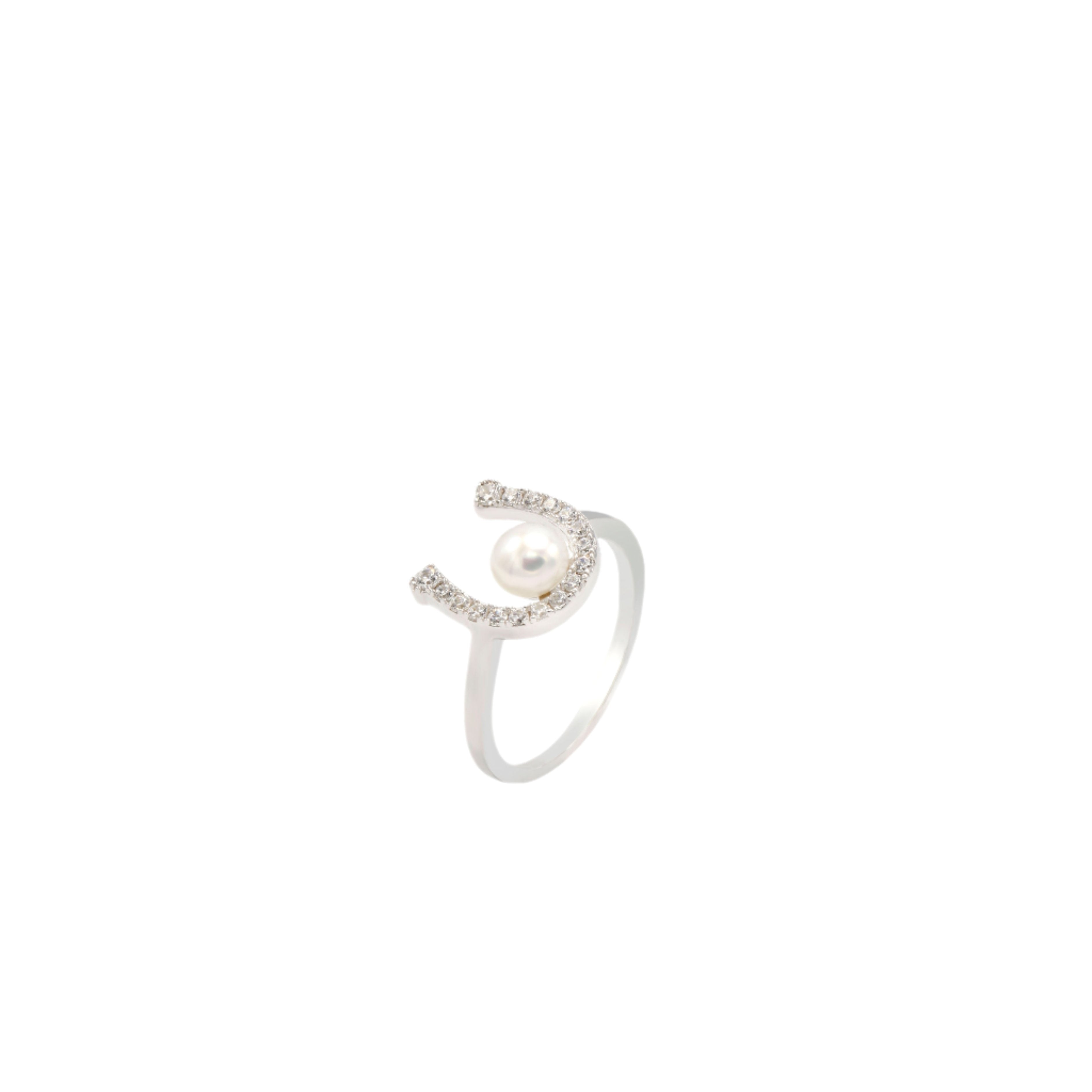 HORSESHOE Pearl Ring - BAIGAL