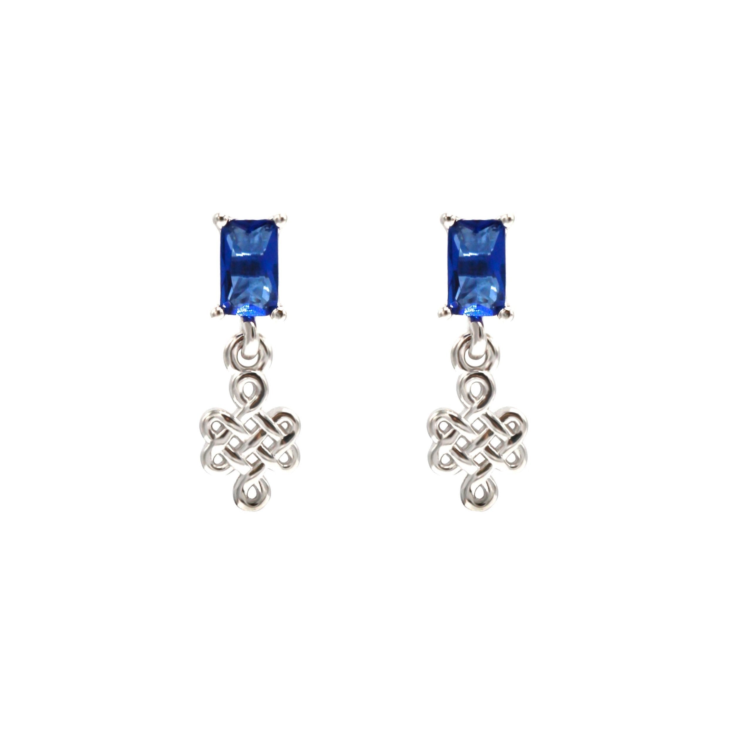 ULZII Drop Earrings, Blue - BAIGAL