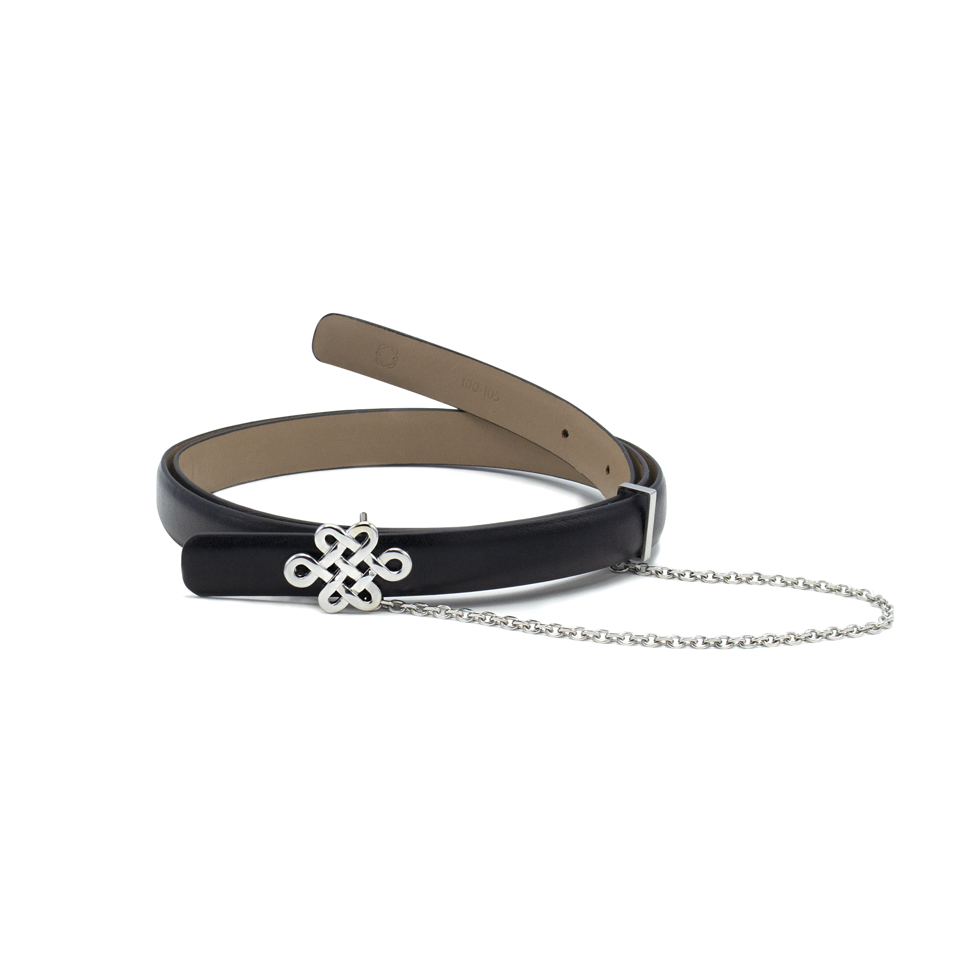 ULZII Women's Reversible Belt, Black & Beige - BAIGAL