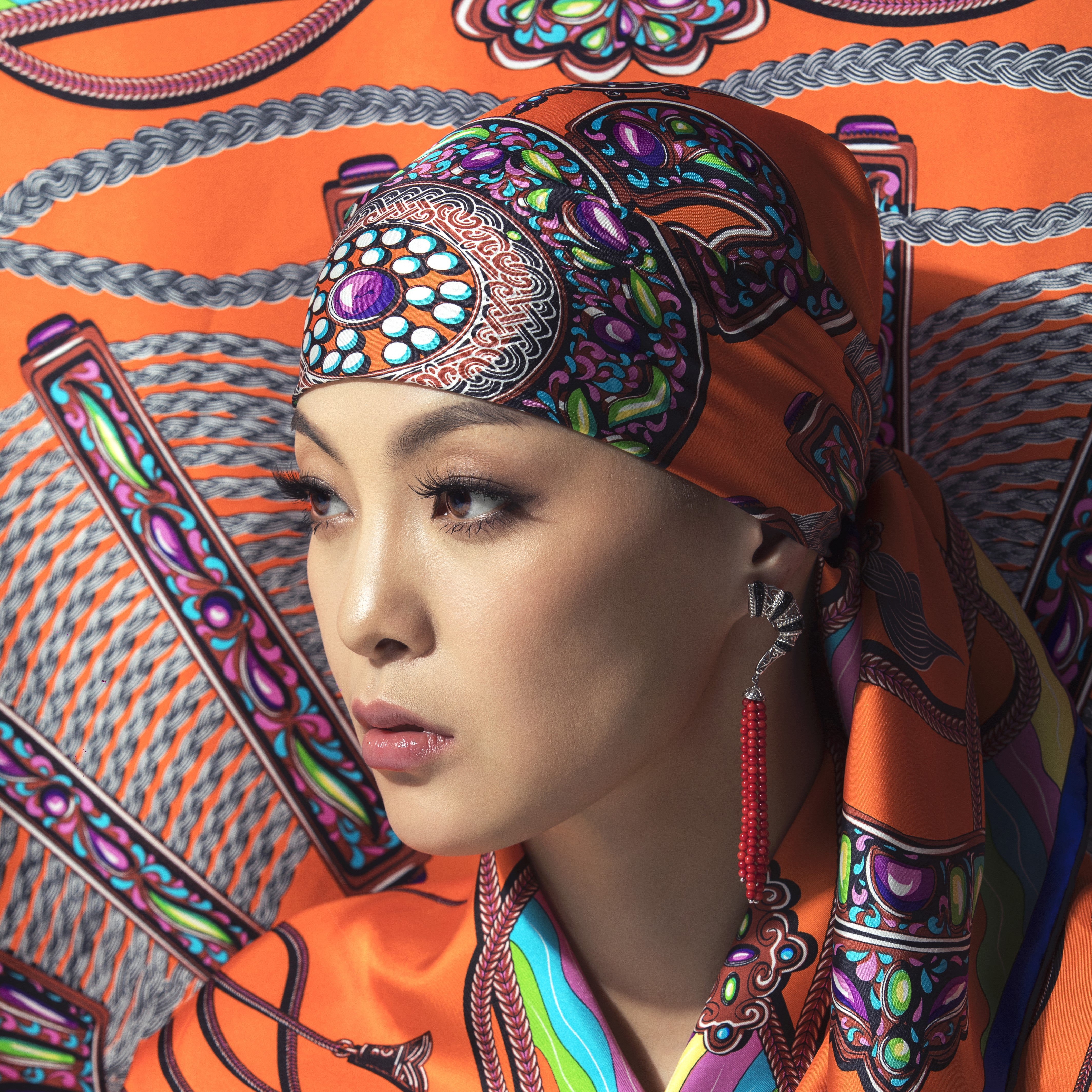 QUEEN Scarf, Orange - BAIGAL