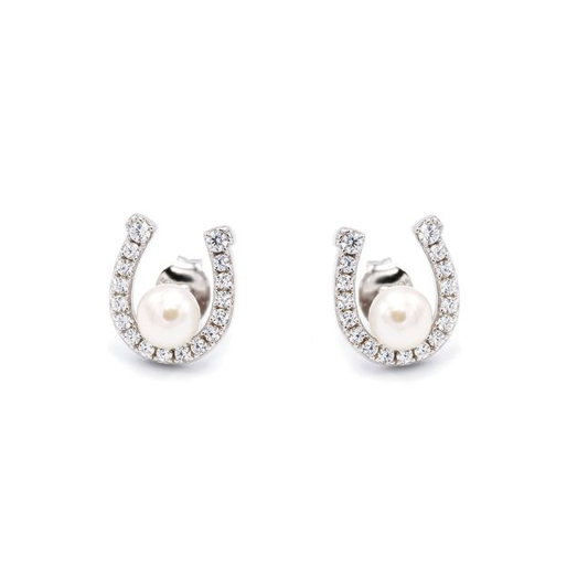 HORSESHOE Pearl Earrings