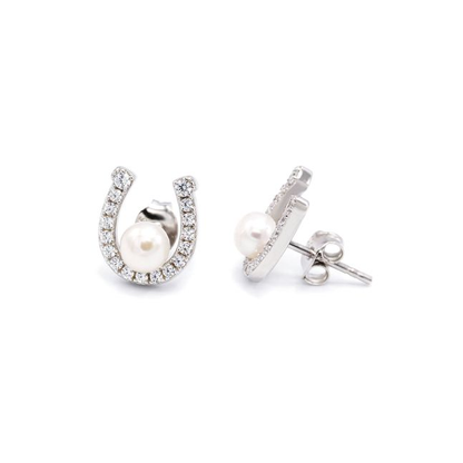 HORSESHOE Pearl Earrings