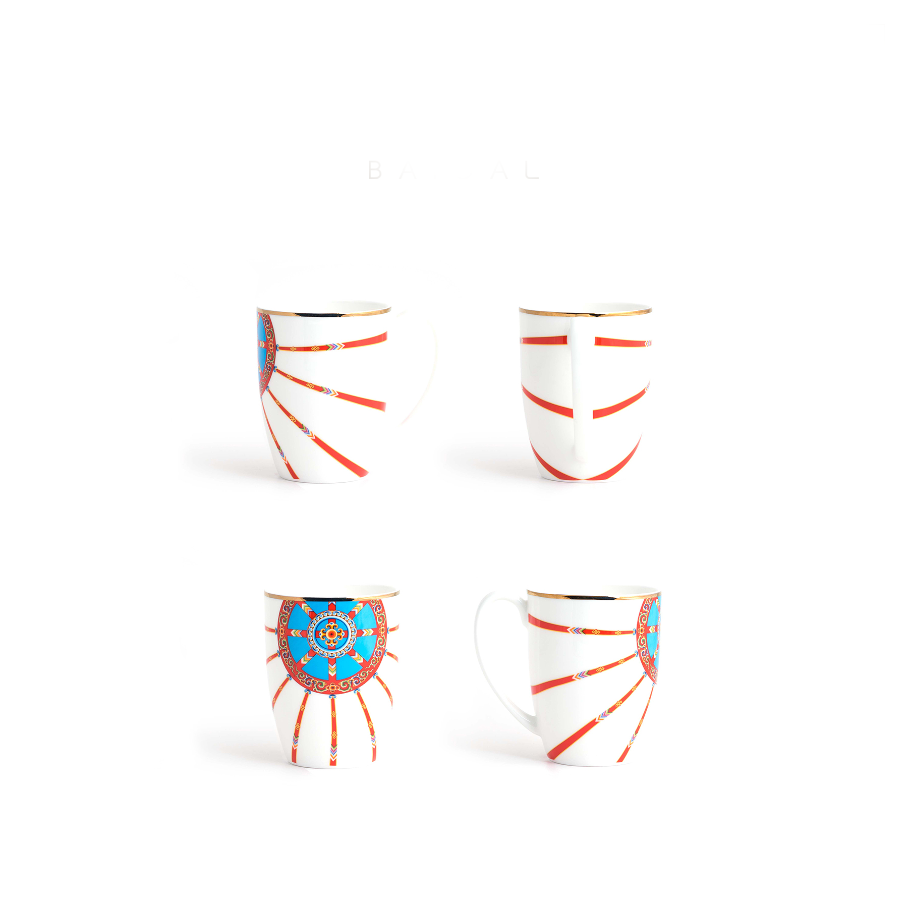TOONOT GER Mug, Set of Four - BAIGAL