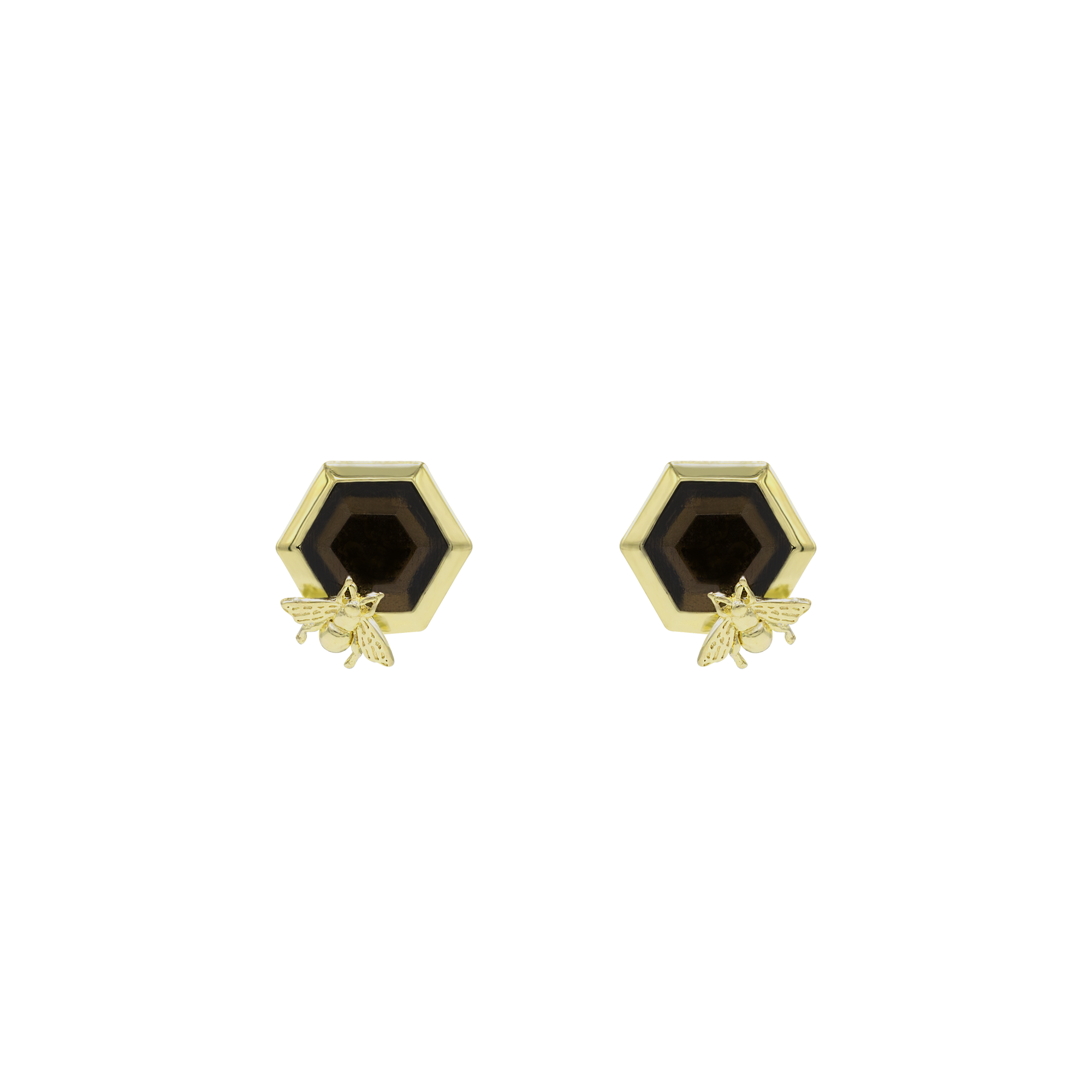 BEE Hexagon Earrings - BAIGAL