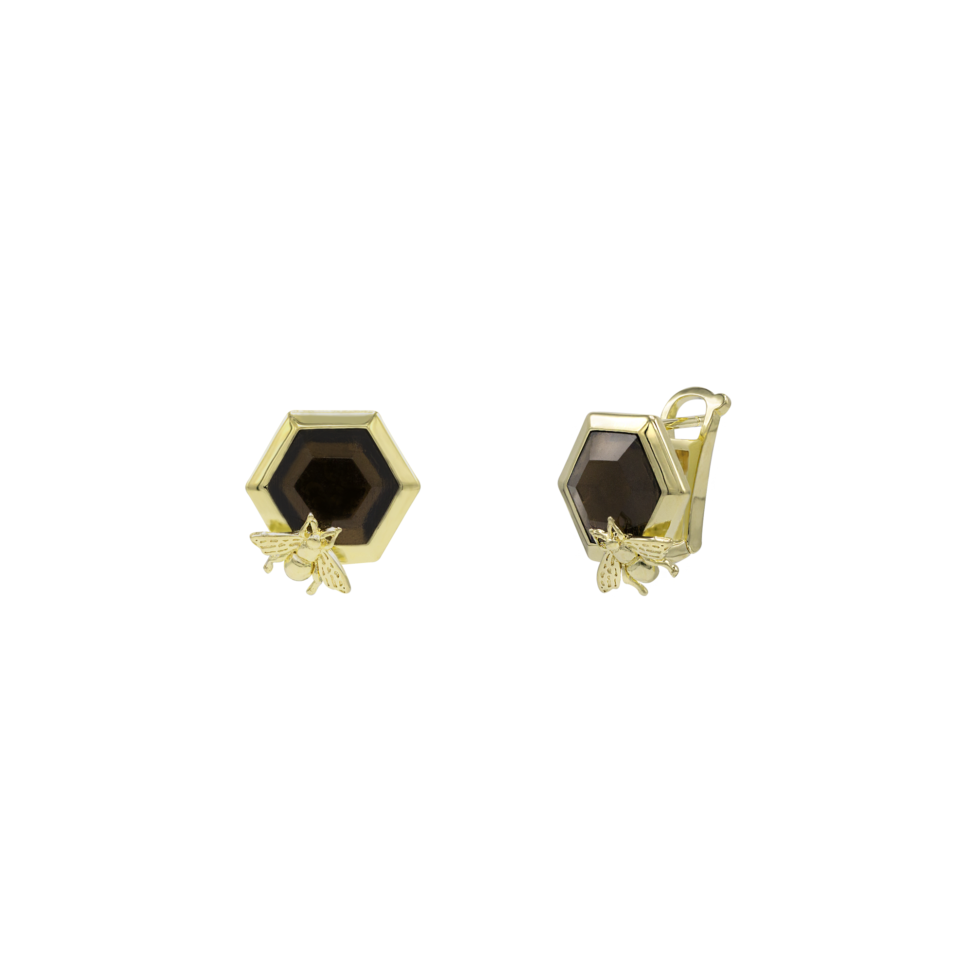 BEE Hexagon Earrings - BAIGAL