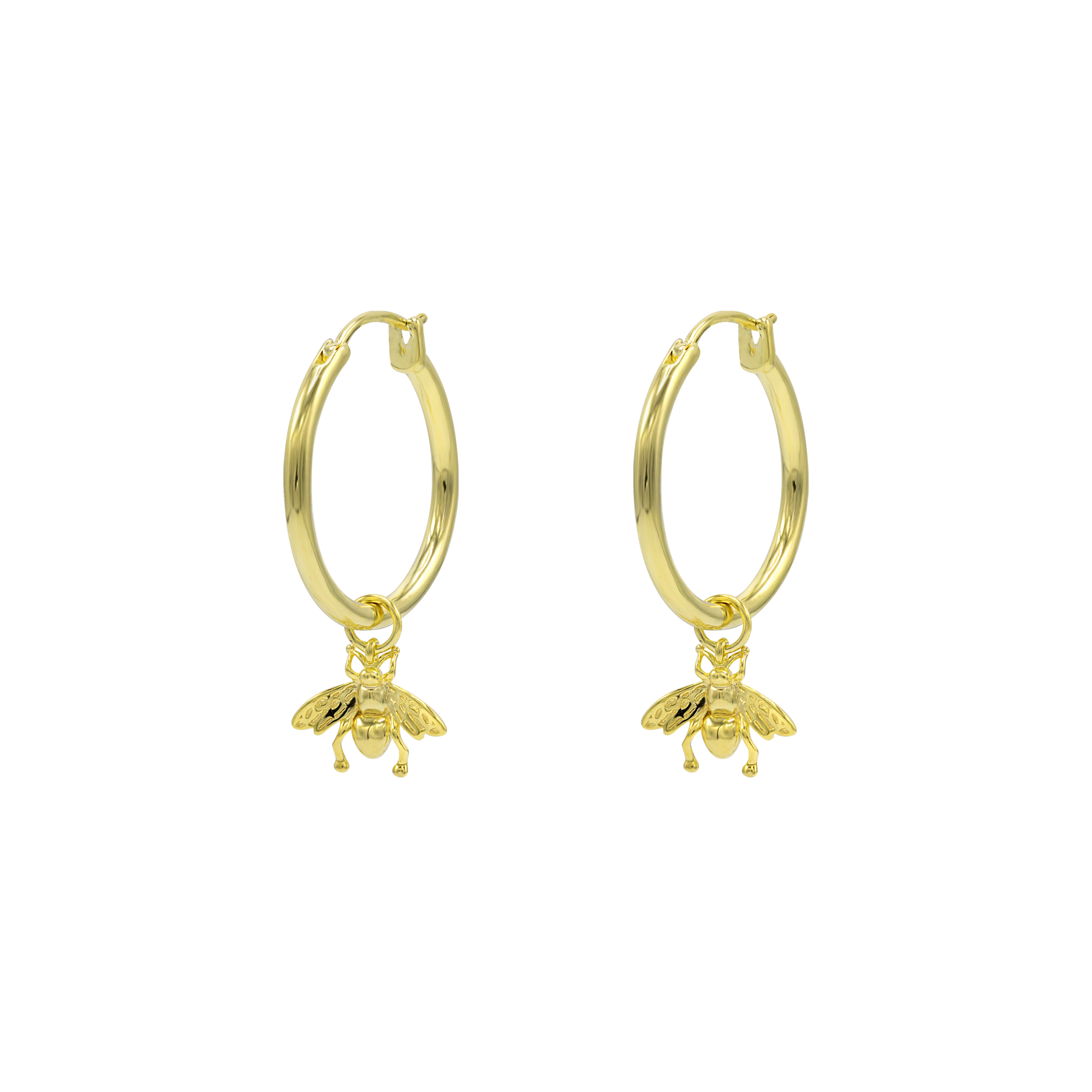 BEE Hoop Dangle Earrings - BAIGAL