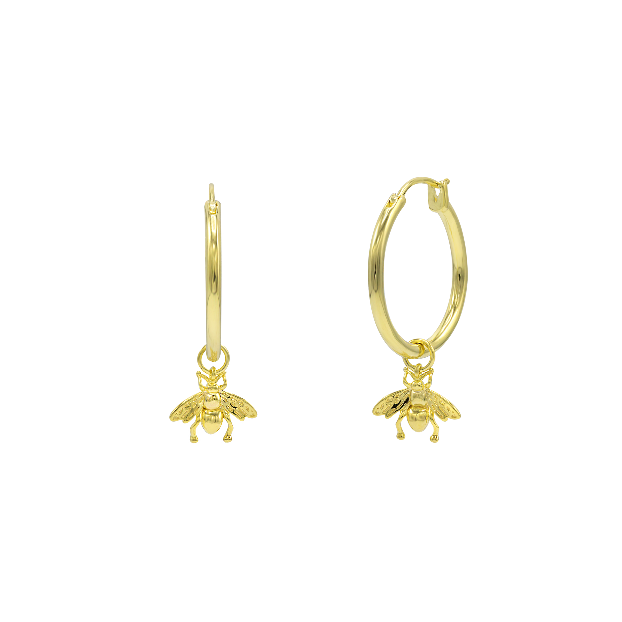 BEE Hoop Dangle Earrings - BAIGAL