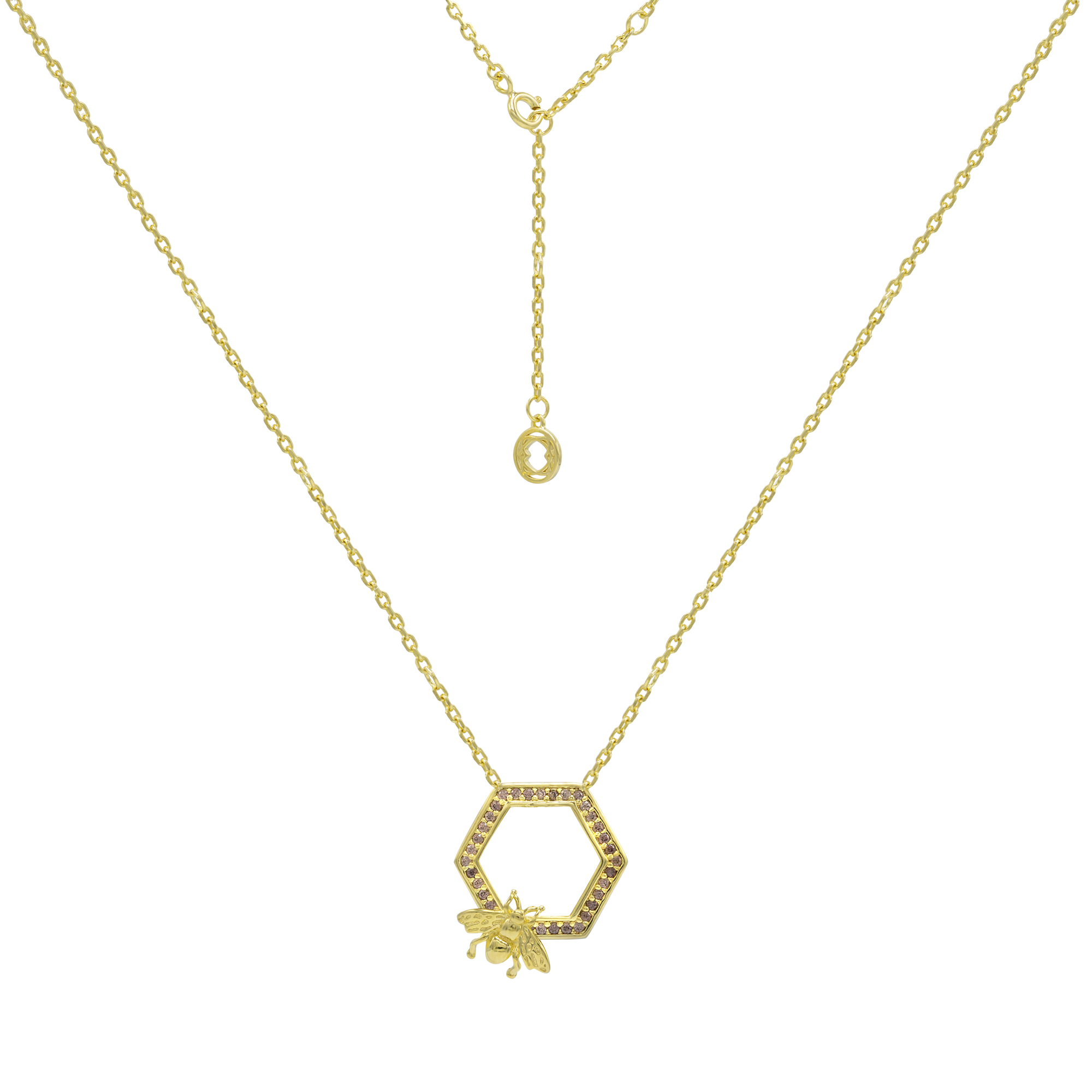 BEE Hexagon Necklace - BAIGAL