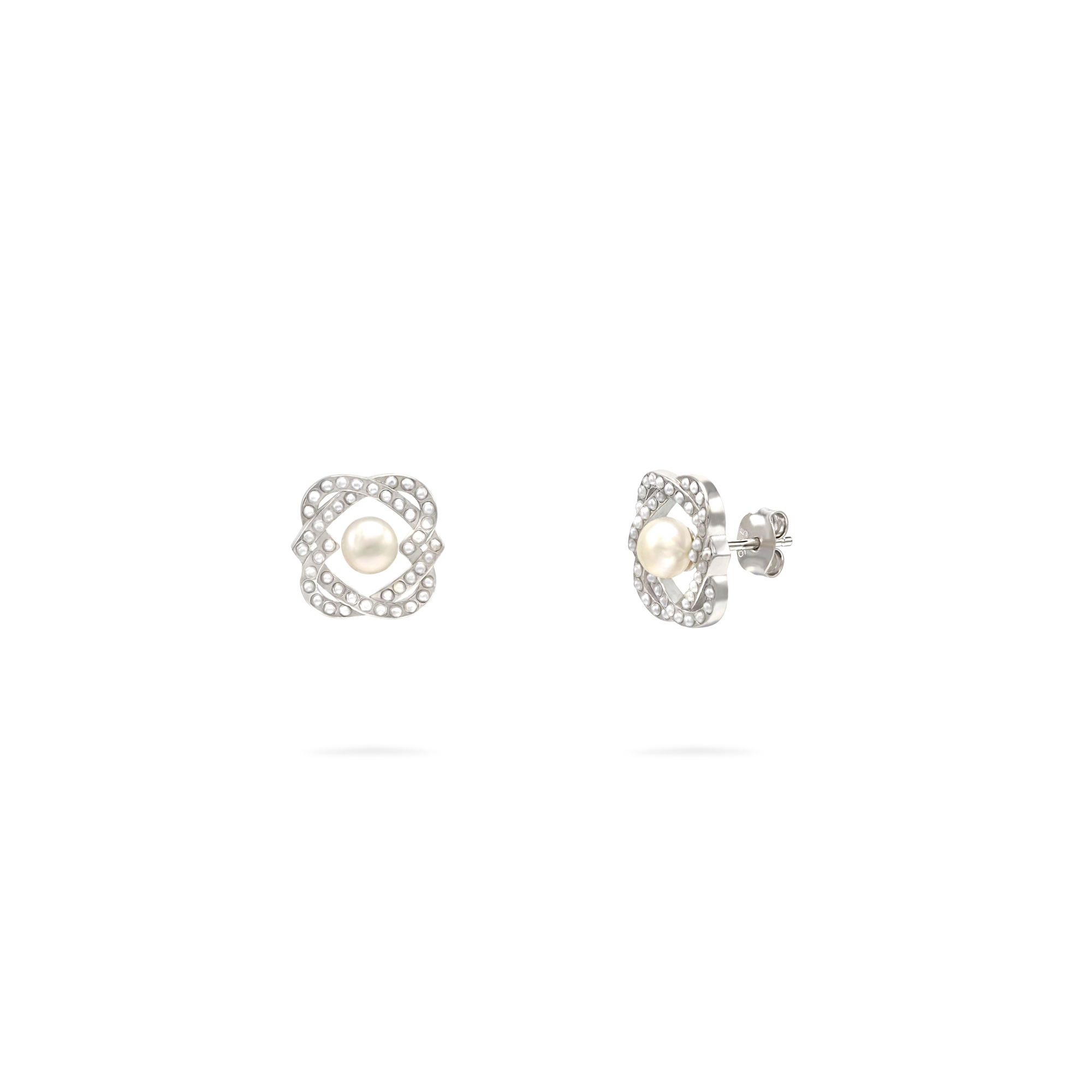 BAIGAL Multi Pearl Stud Earrings - BAIGAL