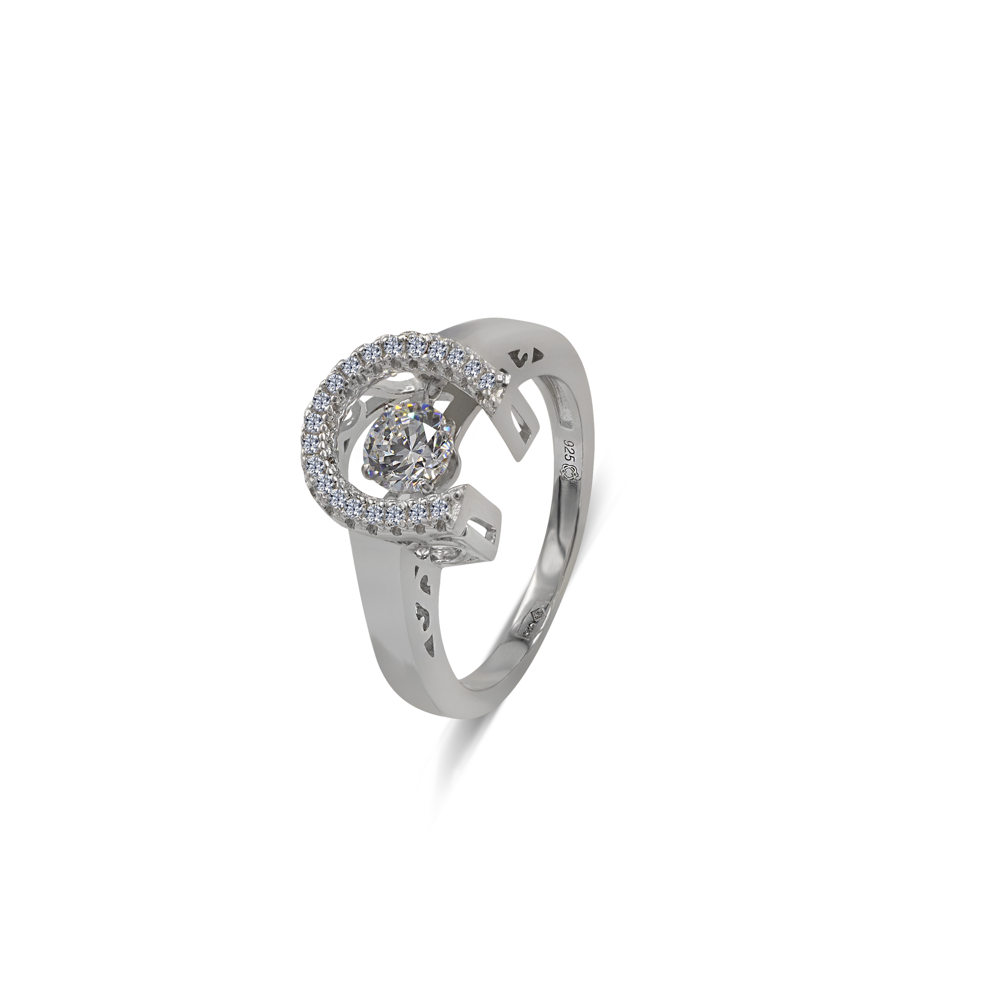 HORSESHOE Dancing Stone Ring