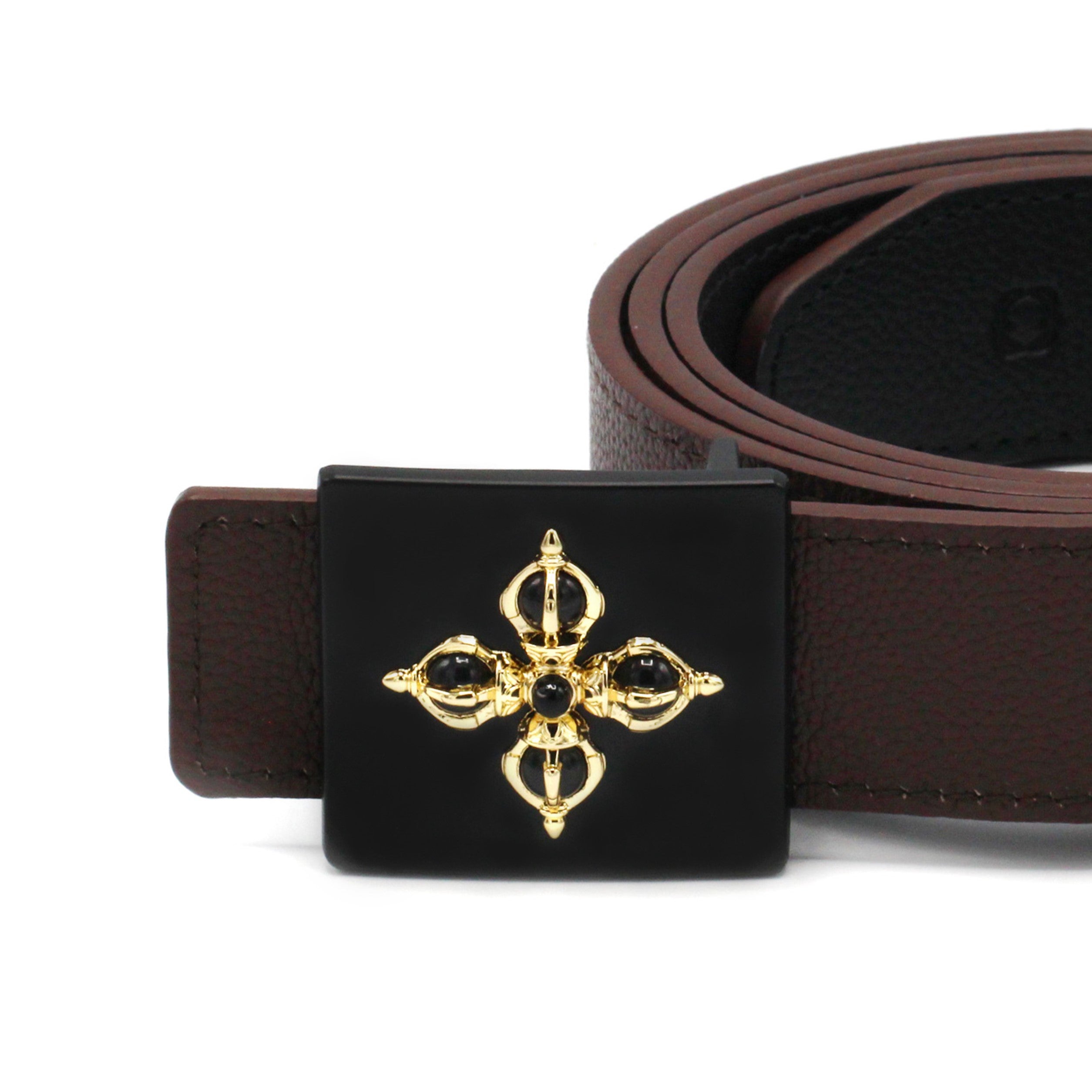 OCHIR Men's Reversible Belt, Black & Brown