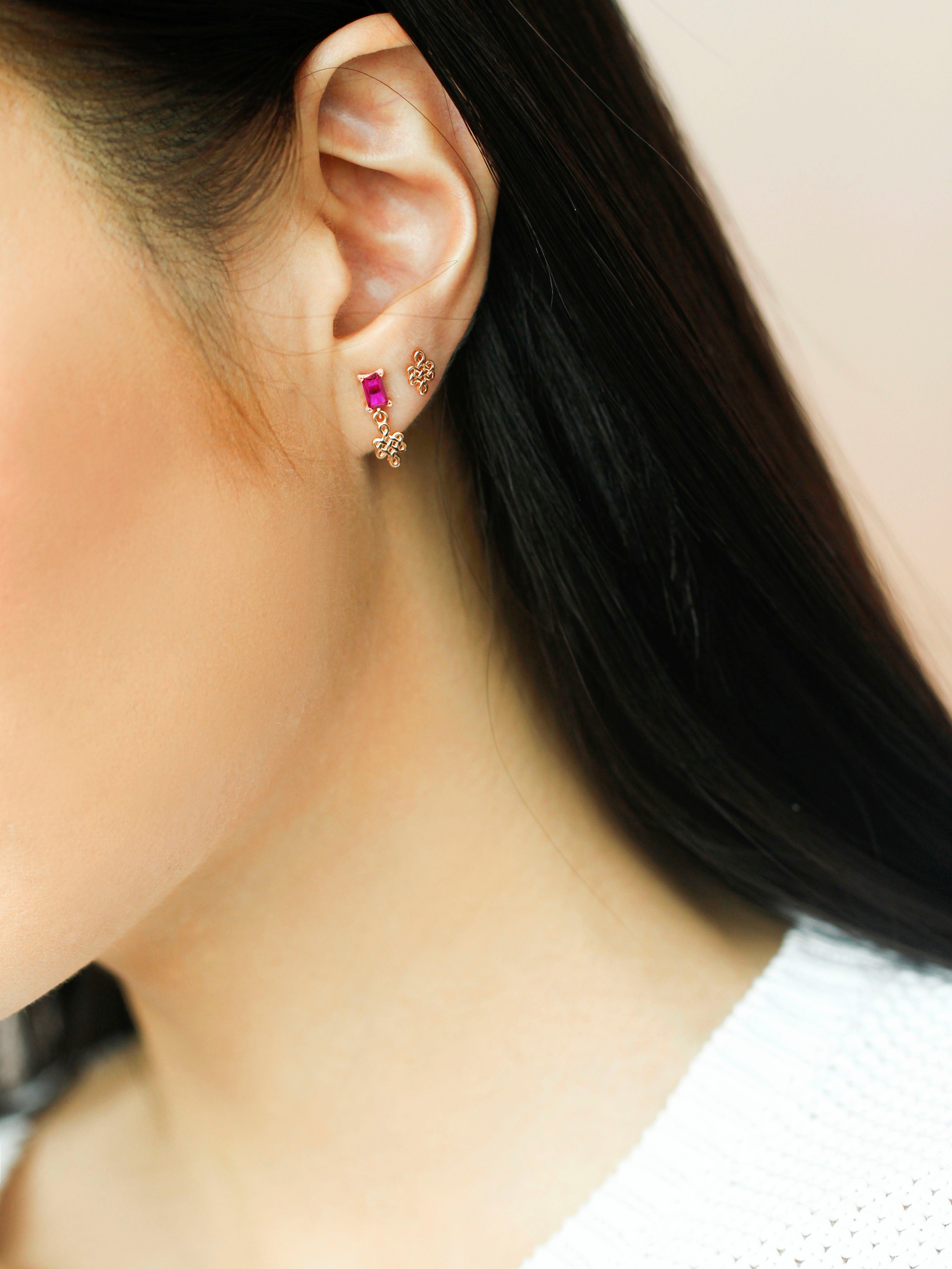 ULZII Drop Earrings, Pink