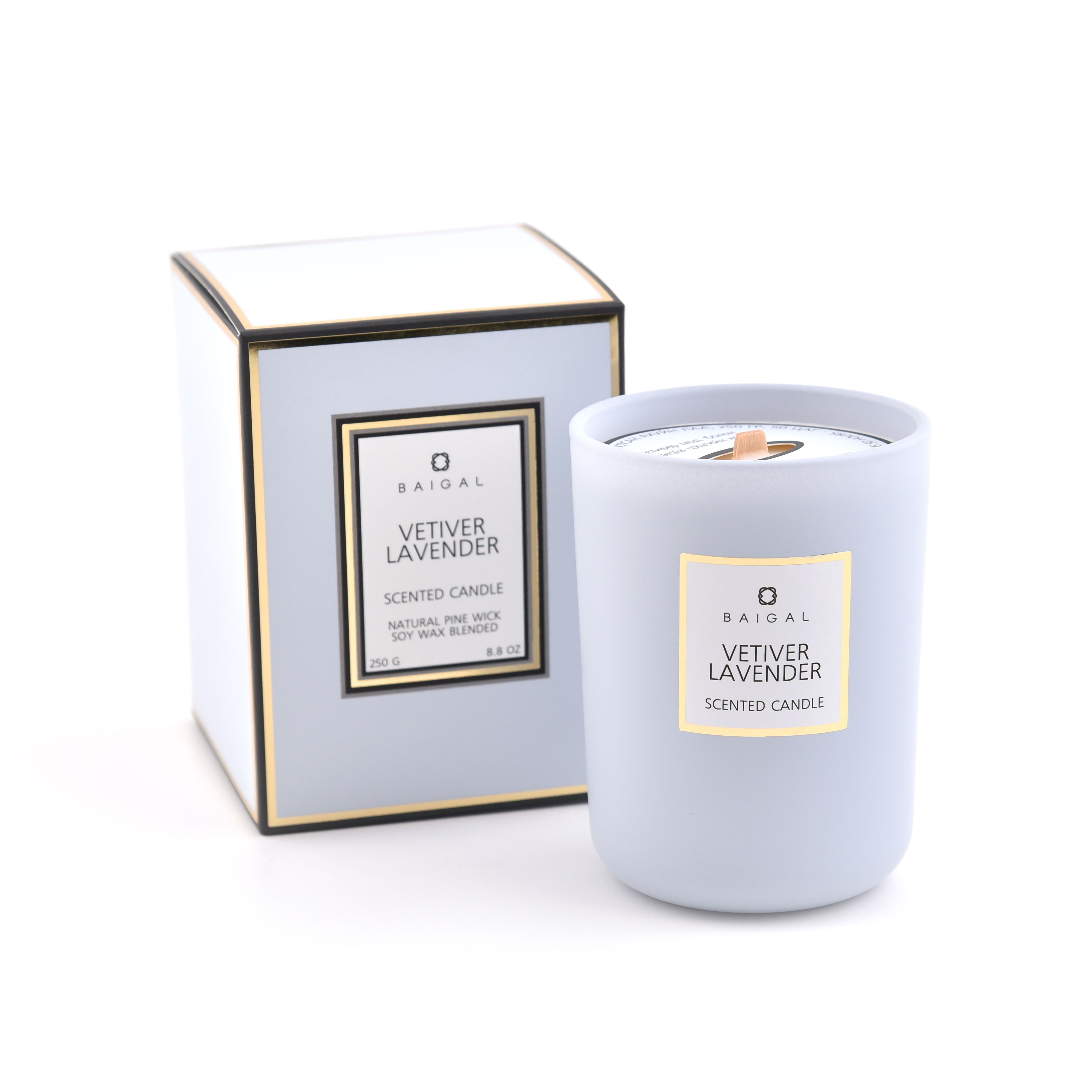 BAIGAL Scented Candle, Vetiver and Lavender - BAIGAL