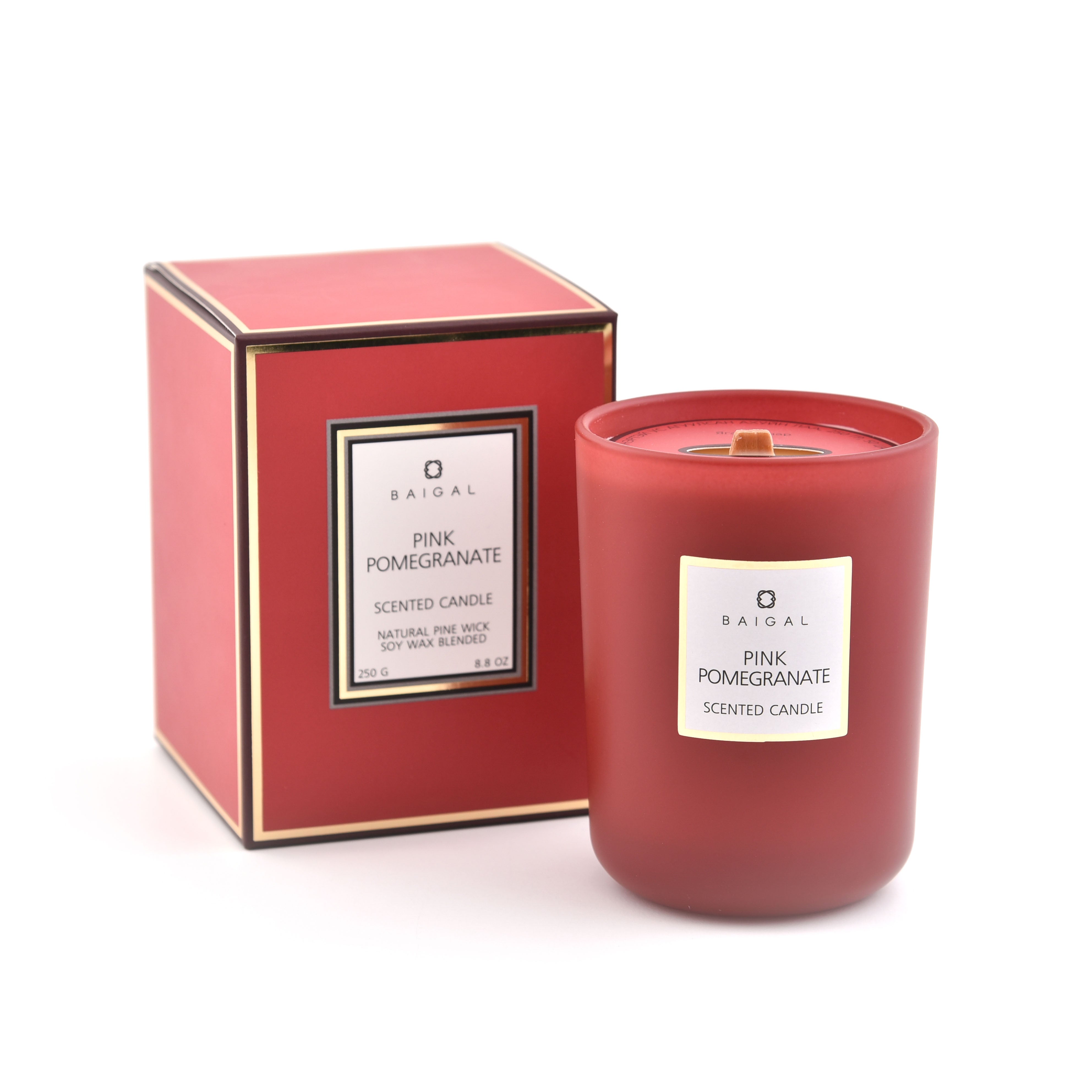 BAIGAL Scented Candle, Pink Pomegrenate - BAIGAL