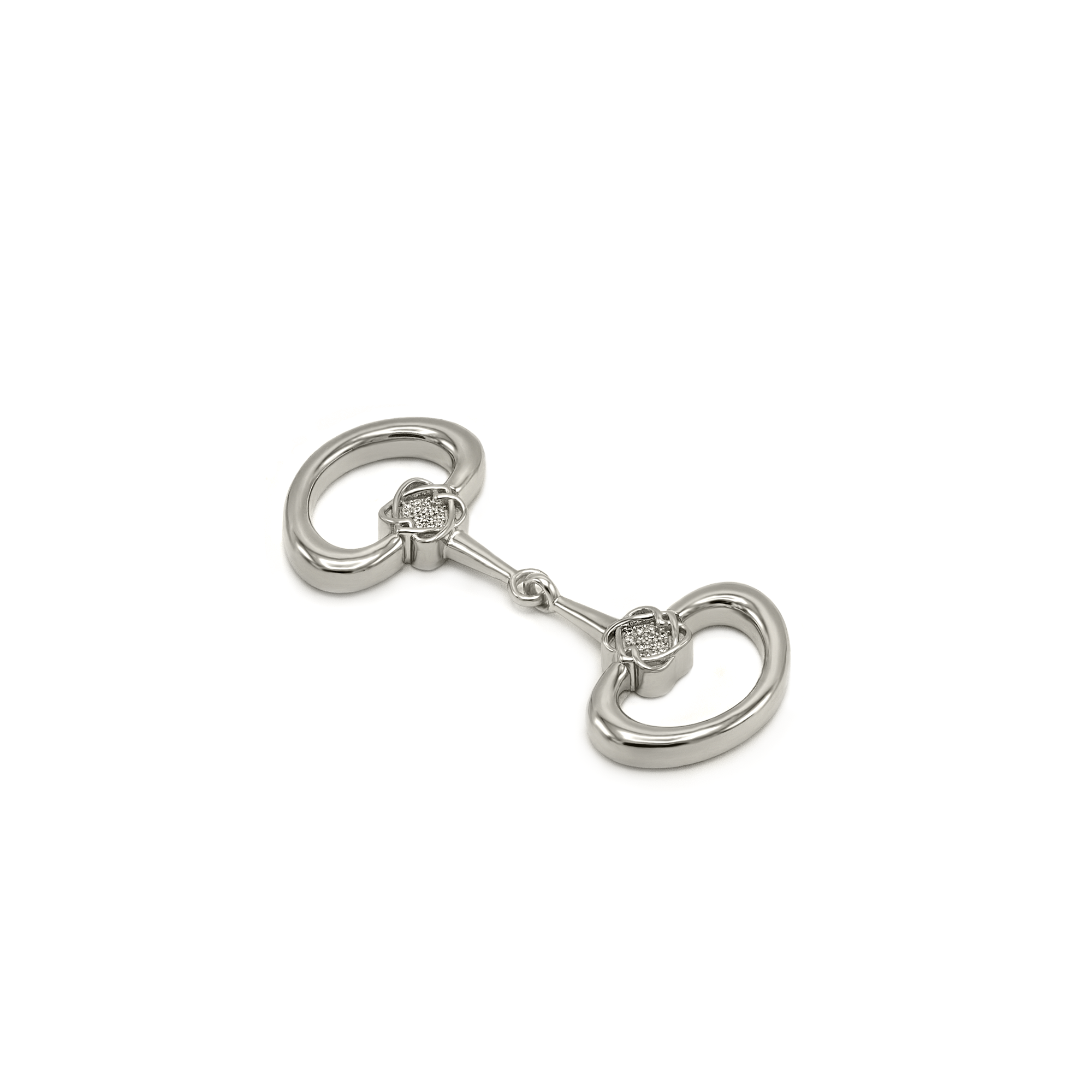 TUVURGUU Snaffle Bit Scarf Ring, White Gold - BAIGAL