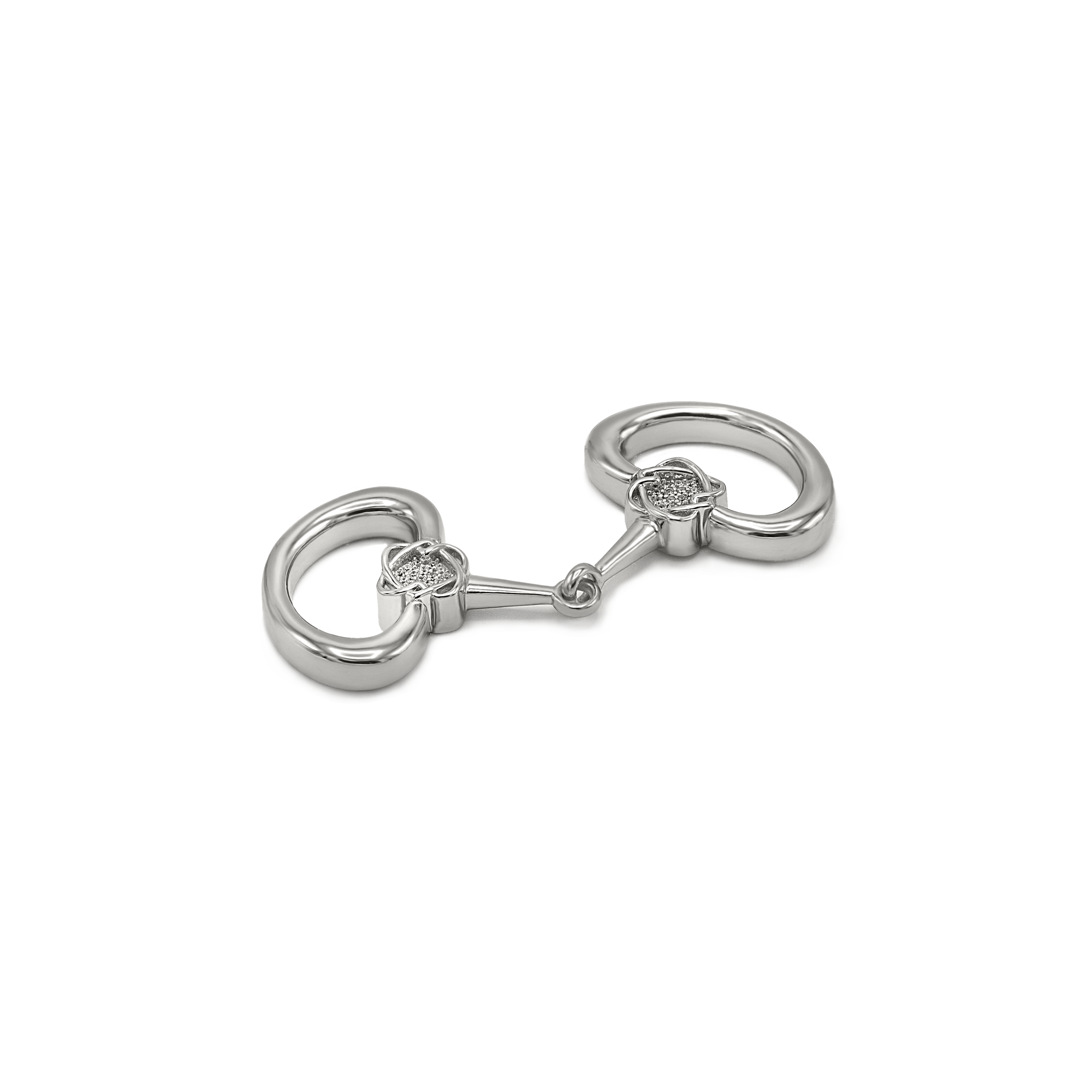 TUVURGUU Snaffle Bit Scarf Ring, White Gold - BAIGAL