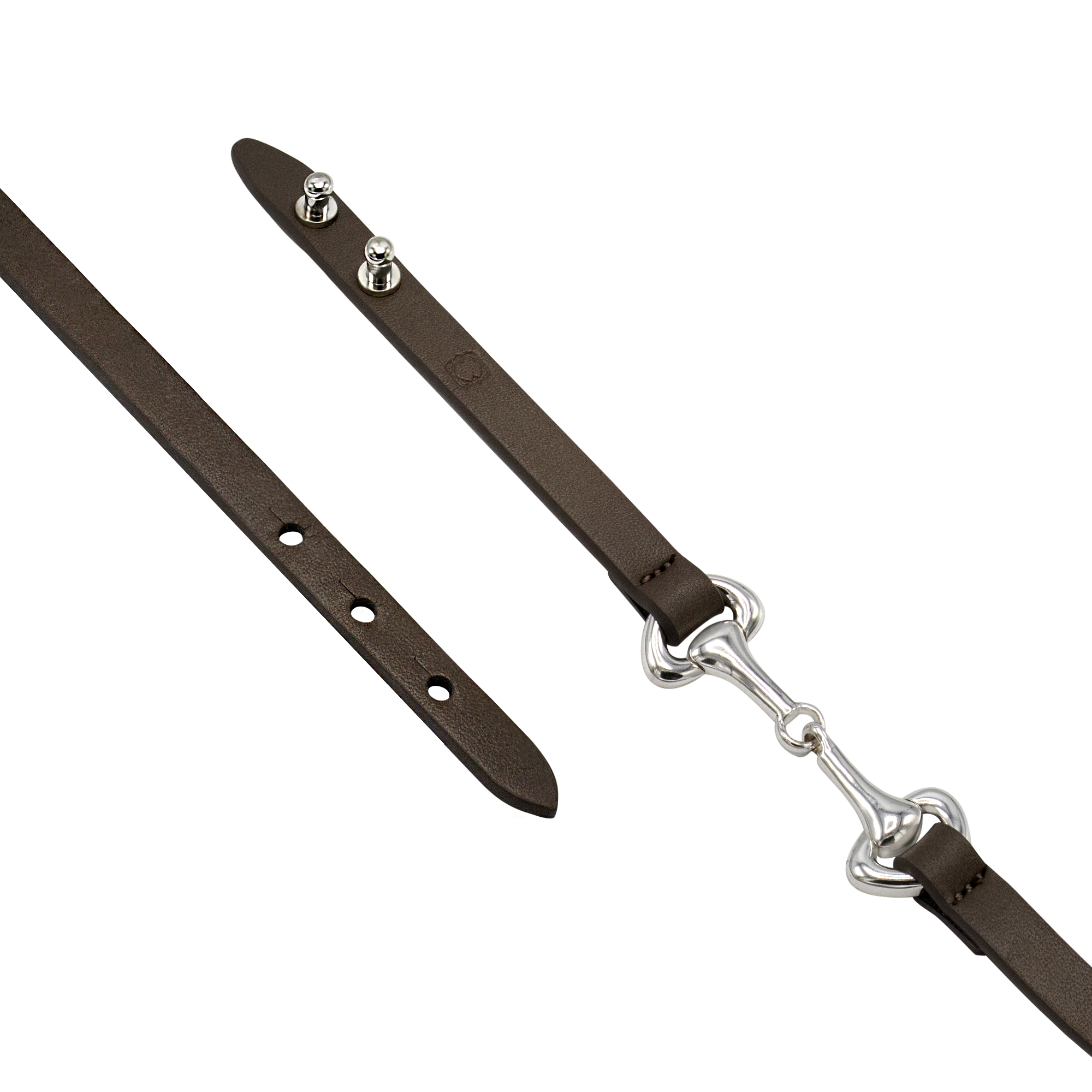 TUVURGUU Horse Bit Leather Bracelet, Gray