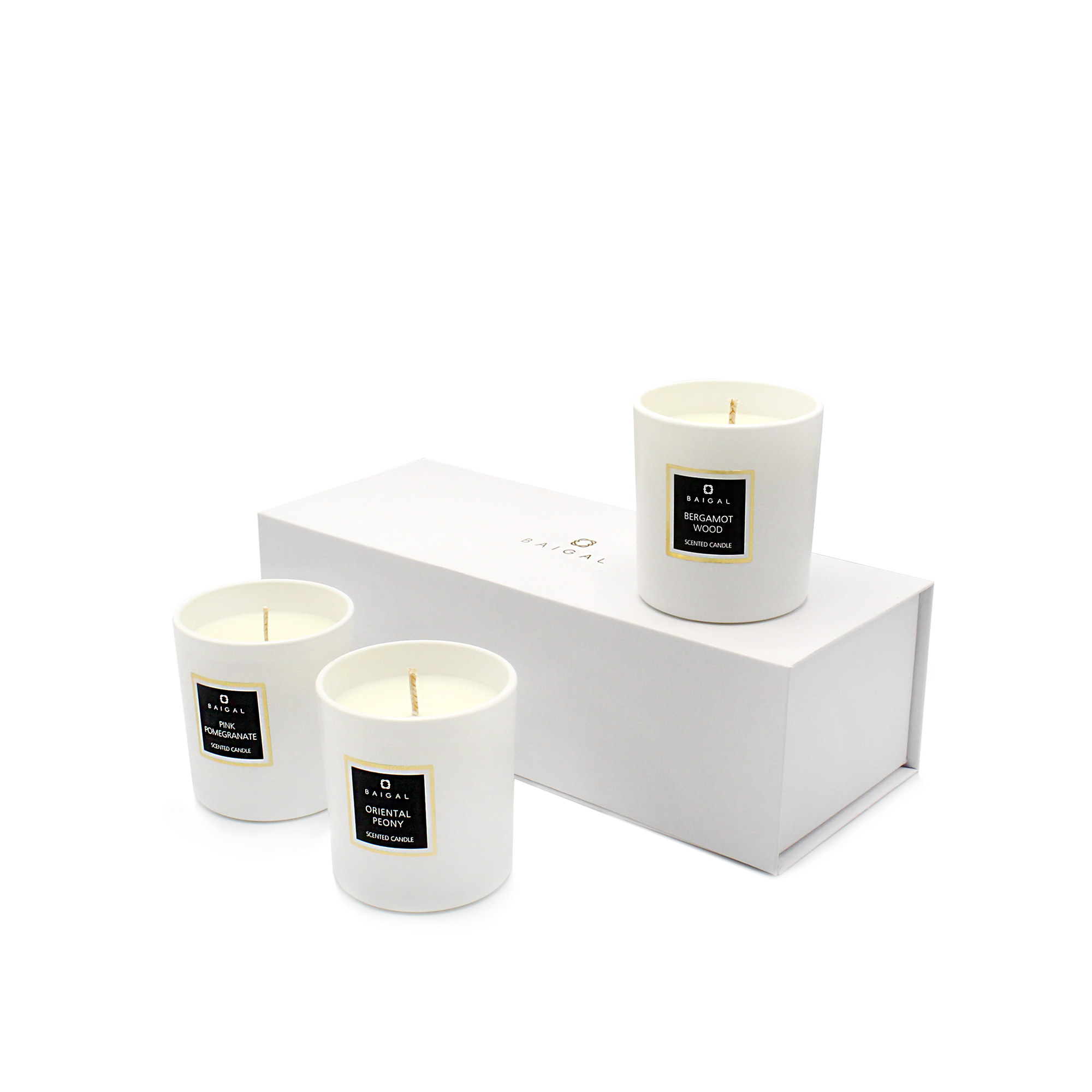 BAIGAL Scented Candles, Set of Three - BAIGAL