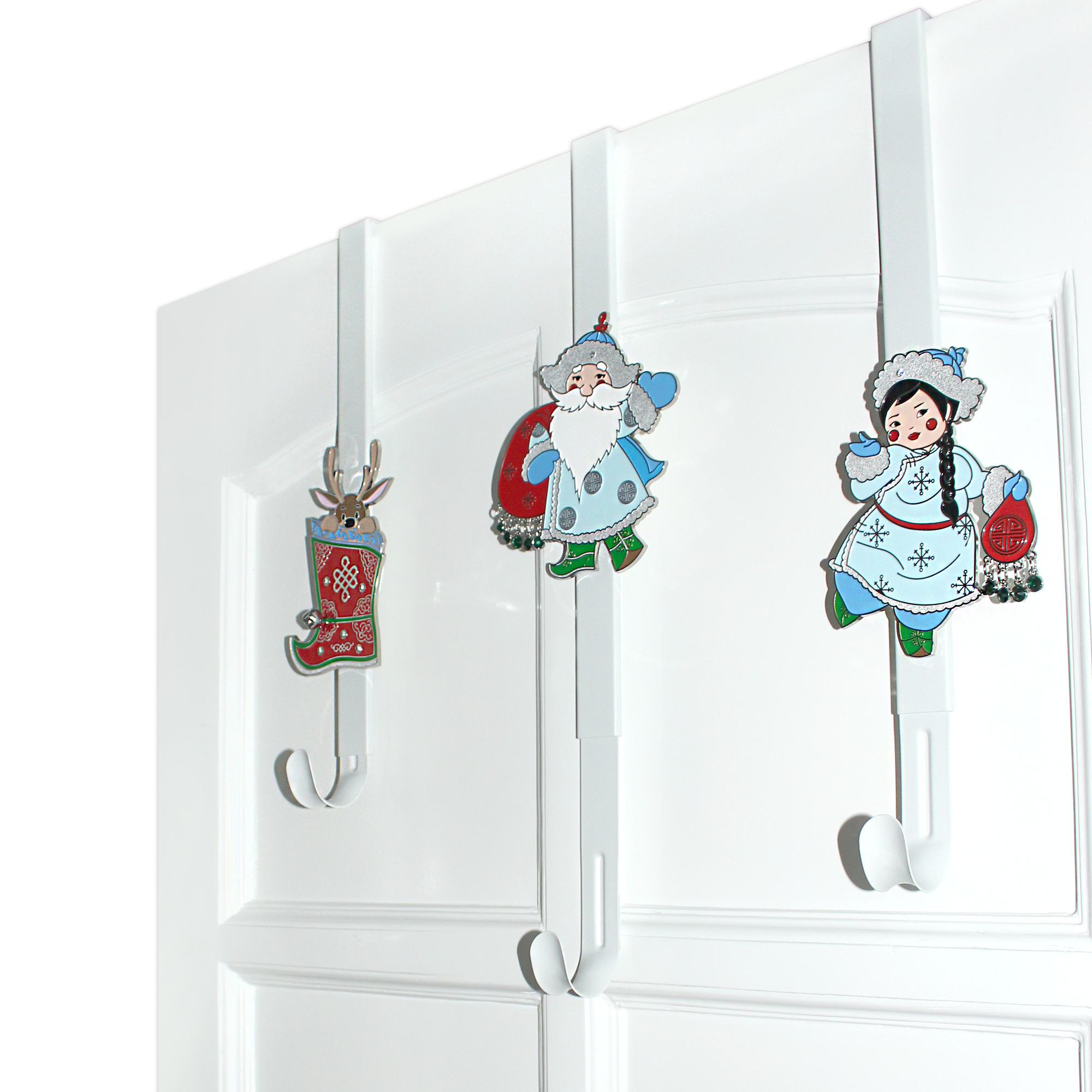 NEW YEAR Wreath Door Hanger, Snow Maiden