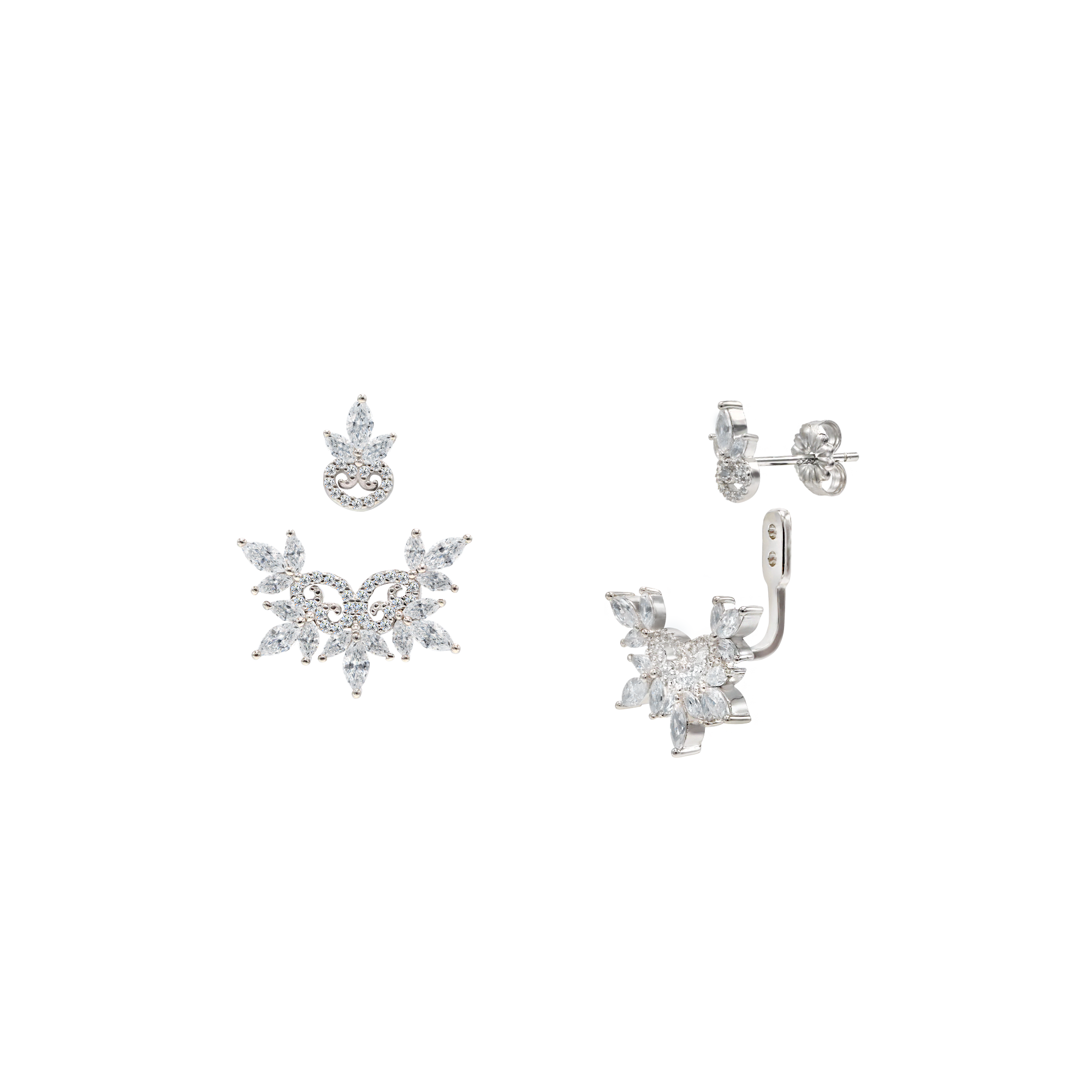 SNOWFLAKE Ear Jacket Earrings