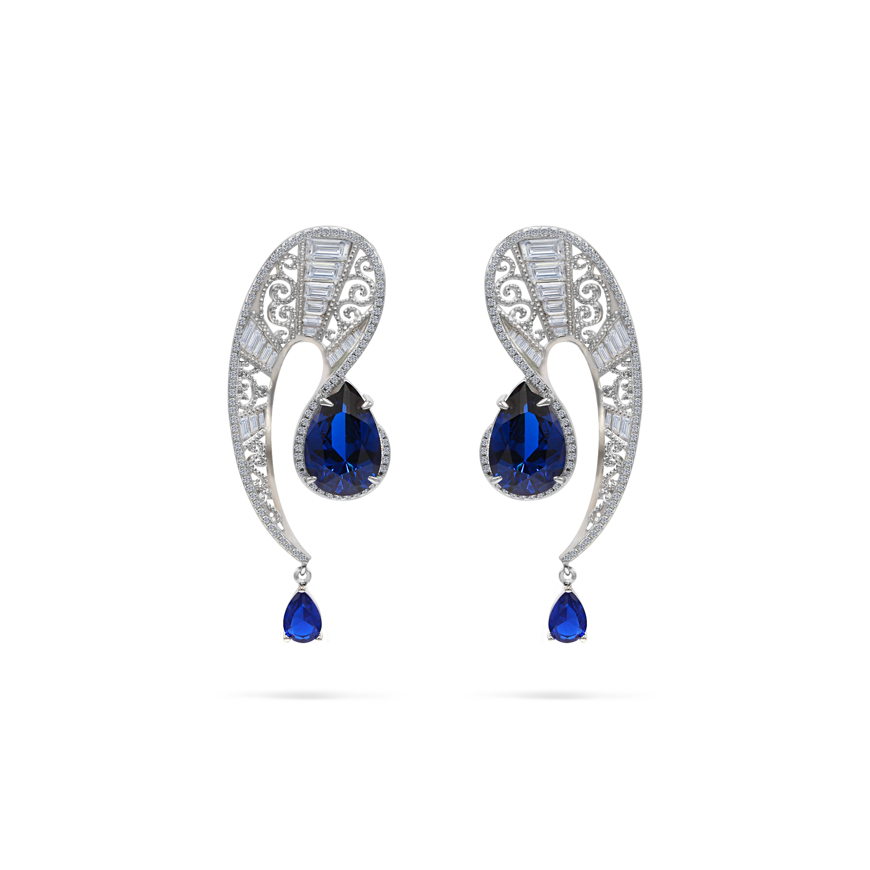 QUEEN Earrings, Blue