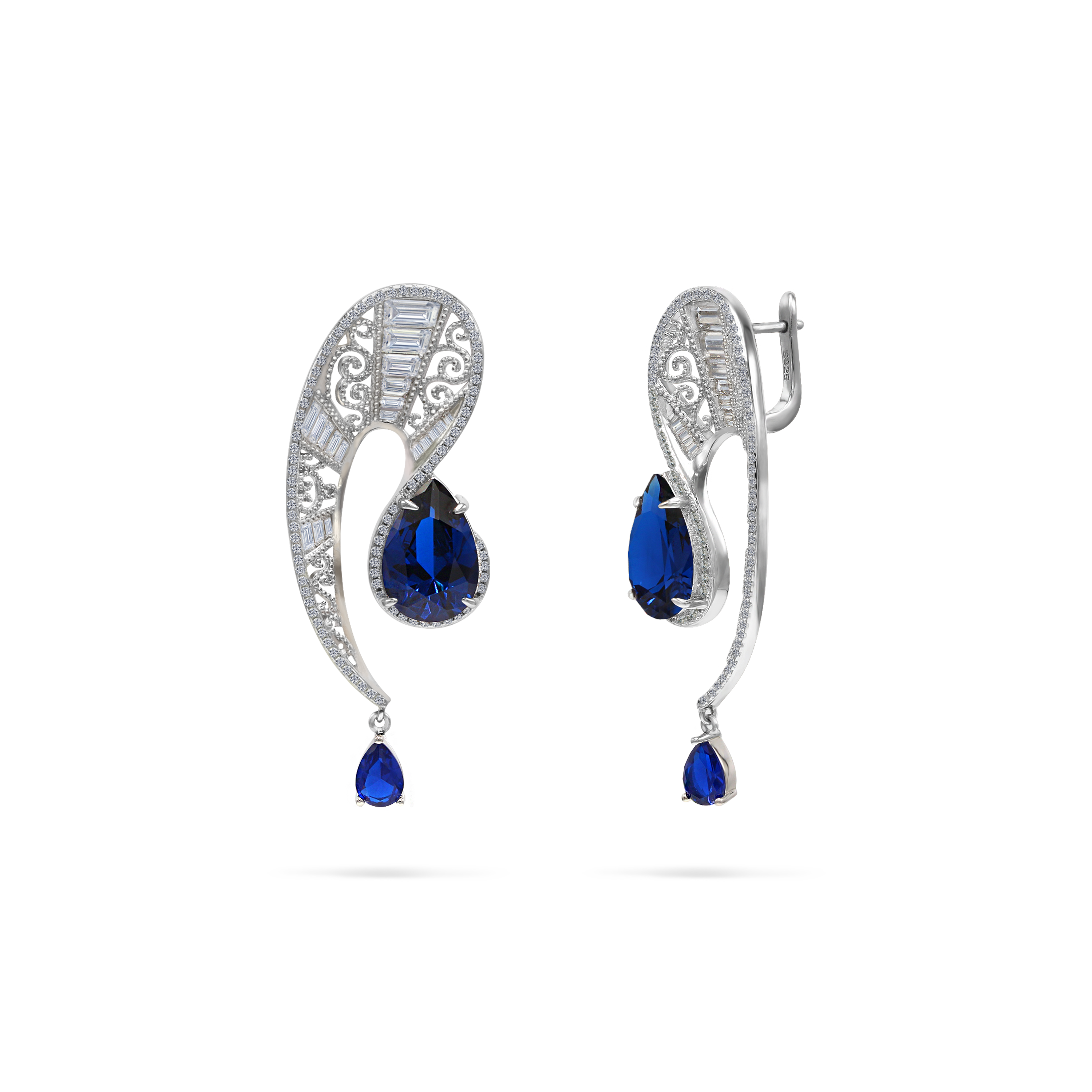 QUEEN Earrings, Blue