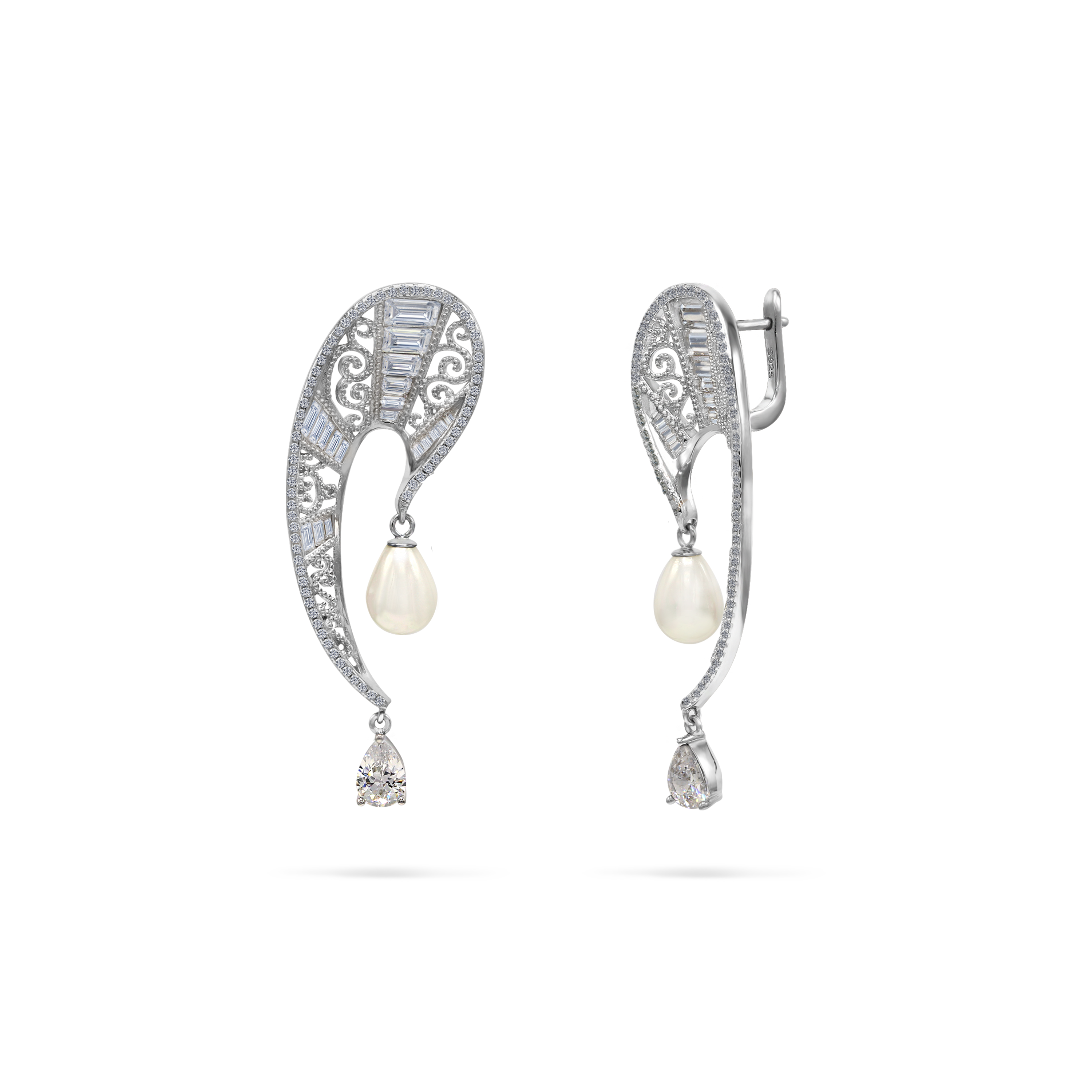 QUEEN Earrings, White