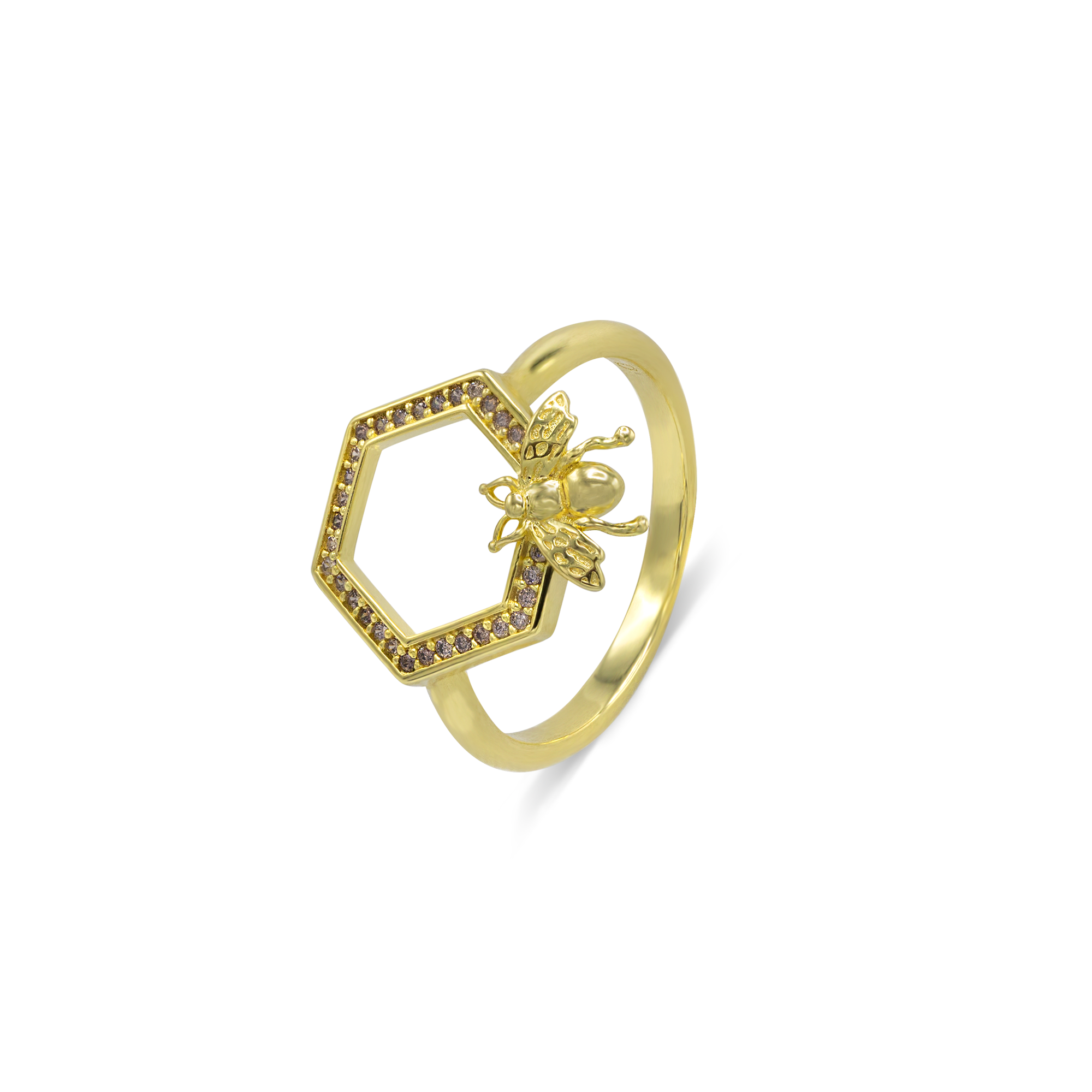 BEE Hexagon Ring - BAIGAL