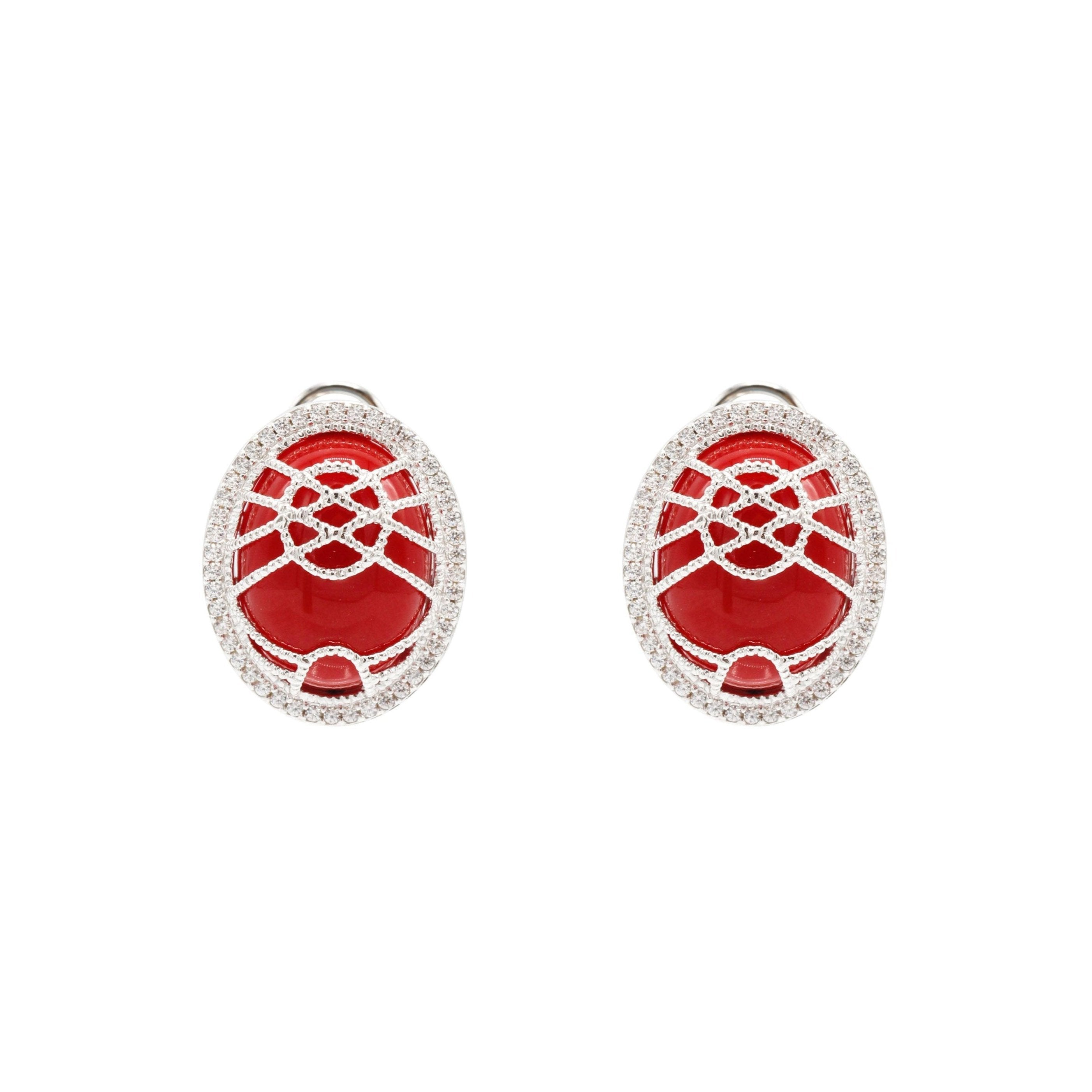 TOONOT GER Earrings, Red Agate