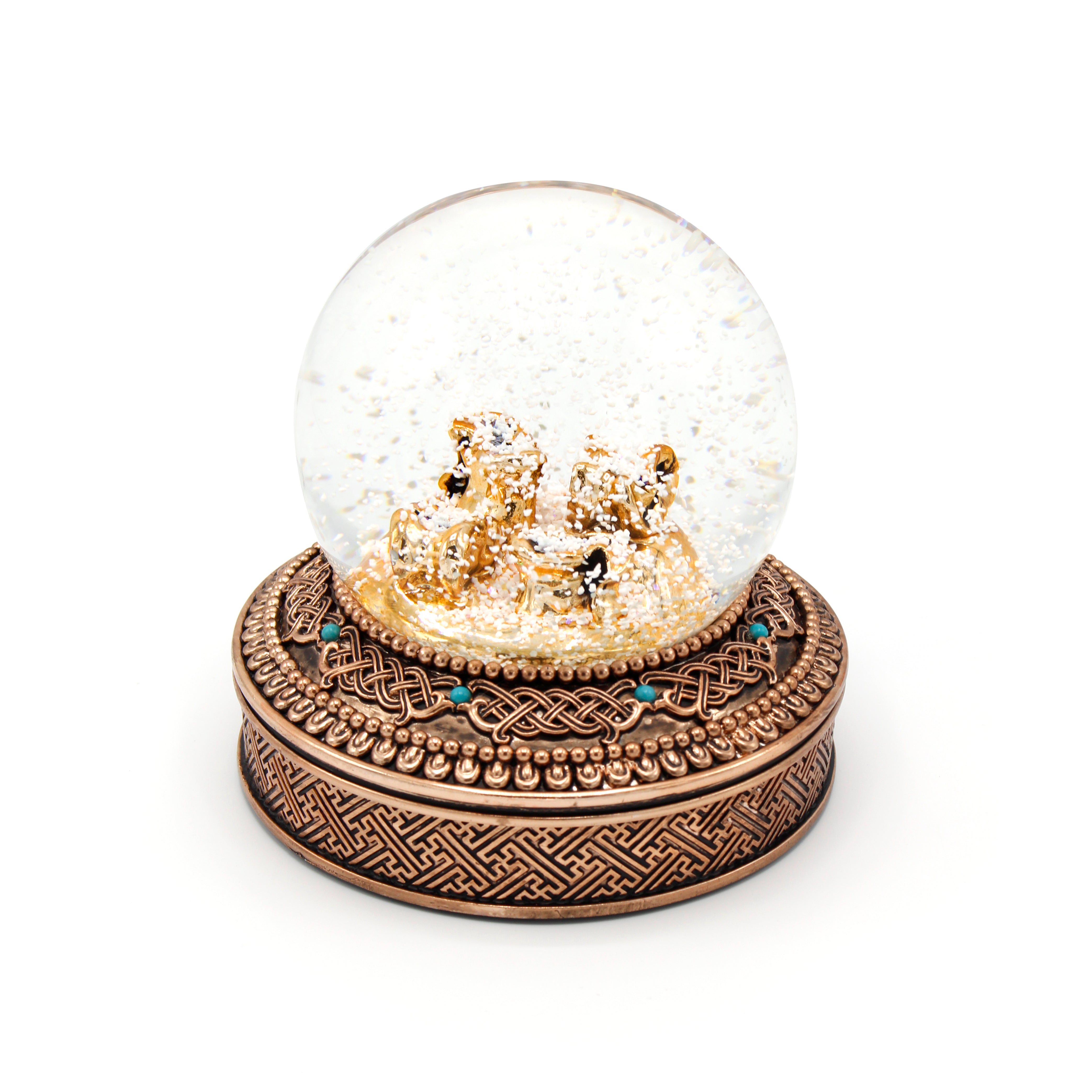 DURVUN BERKH Snow Globe, Stationary Charms, Bronze